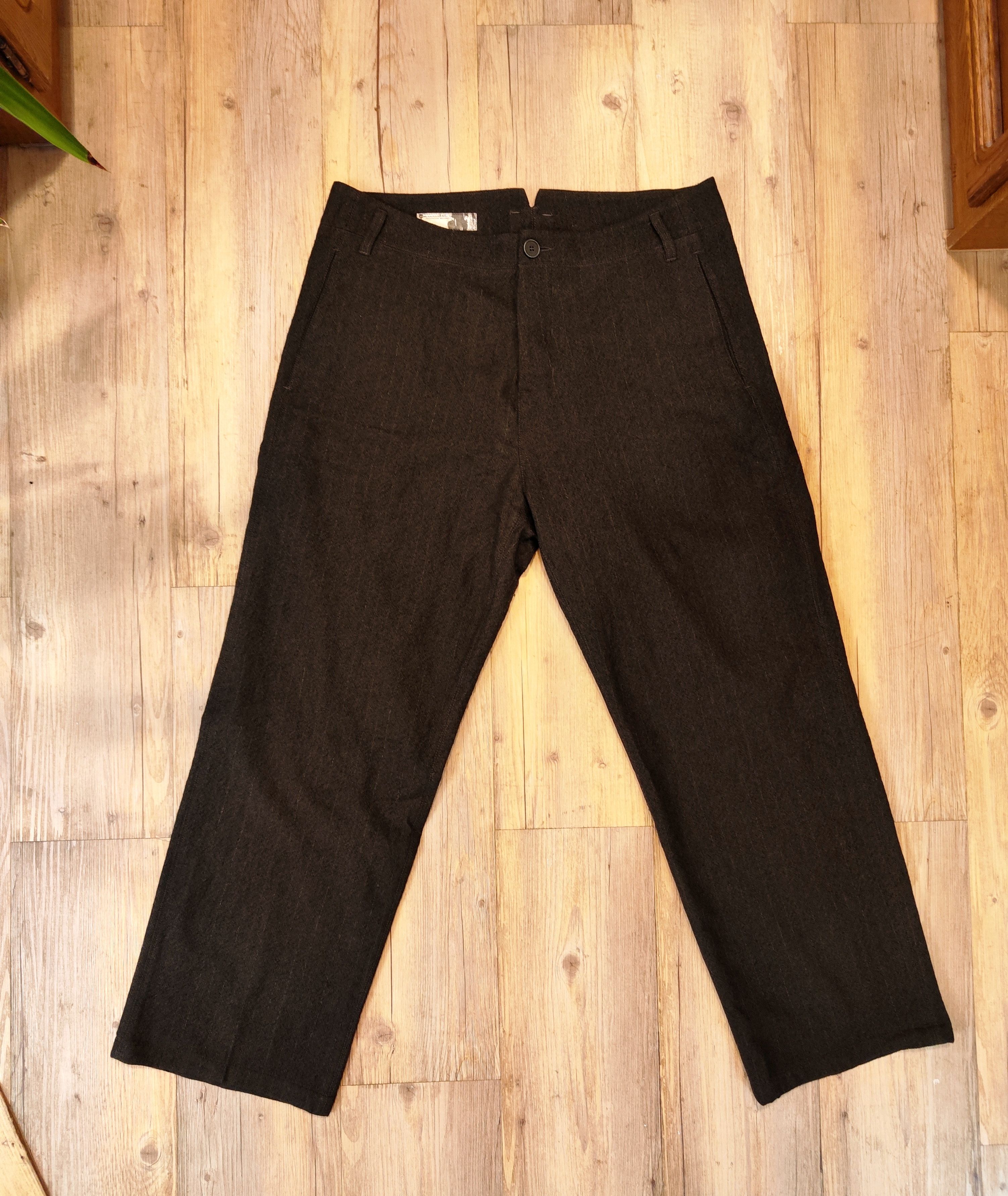 Hannibal. Wool wide trousers.Like Layer-0 or Elena Dawson Size US 36 / EU 52 - 2 Thumbnail