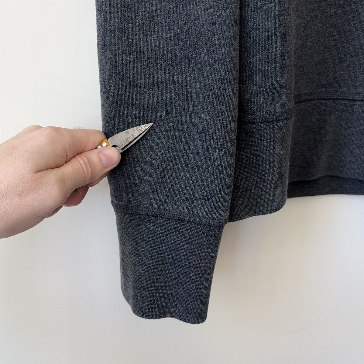 Ralph Lauren Purple Label Charcoal Crewneck Sweatshirt Cotton Blend Fleece Peru Size US XL / EU 56 / 4 - 5 Thumbnail