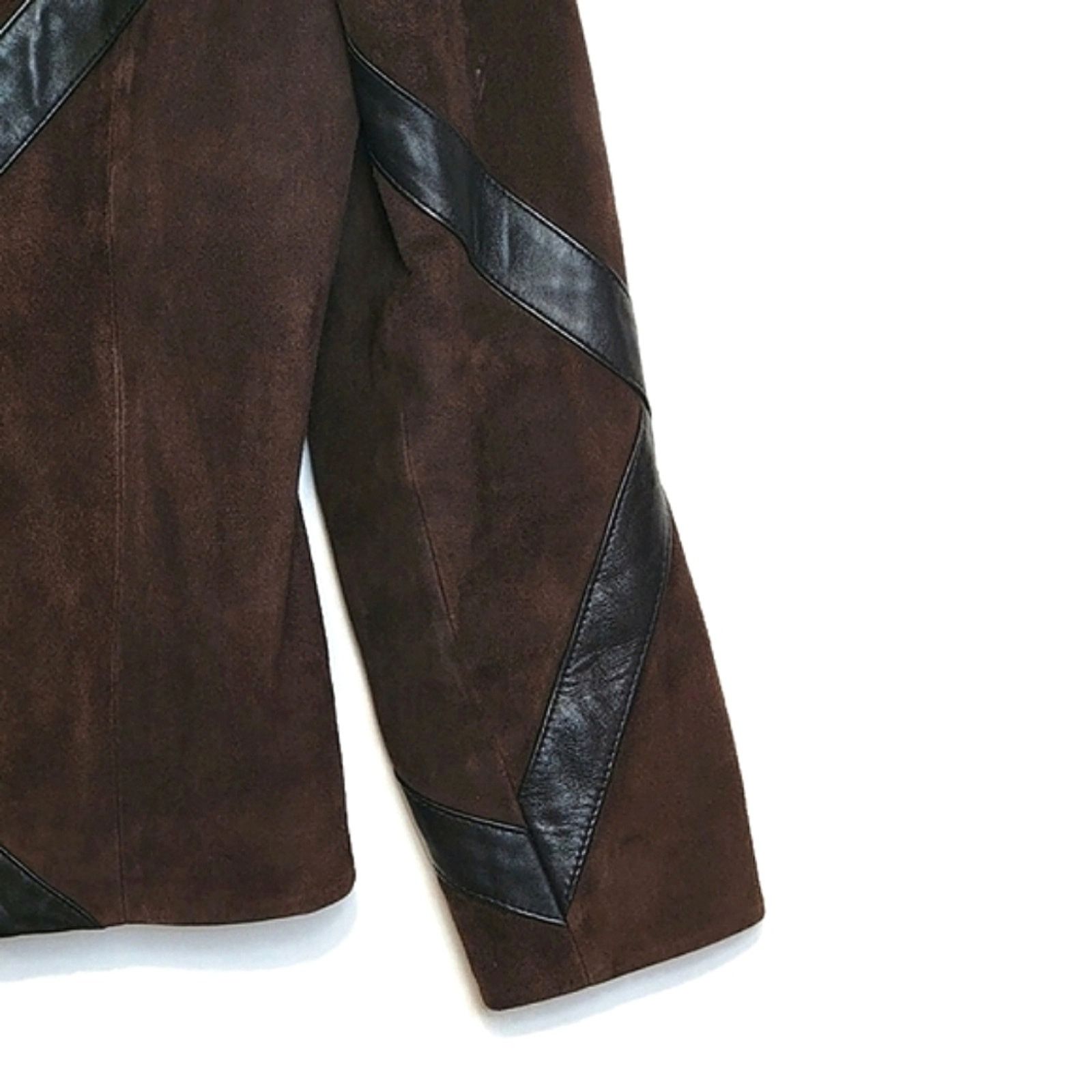 Nordstrom Nordstrom Studio 121 Brown Suede Leather Jacket Zip Front S Size S / US 4 / IT 40 - 6 Thumbnail