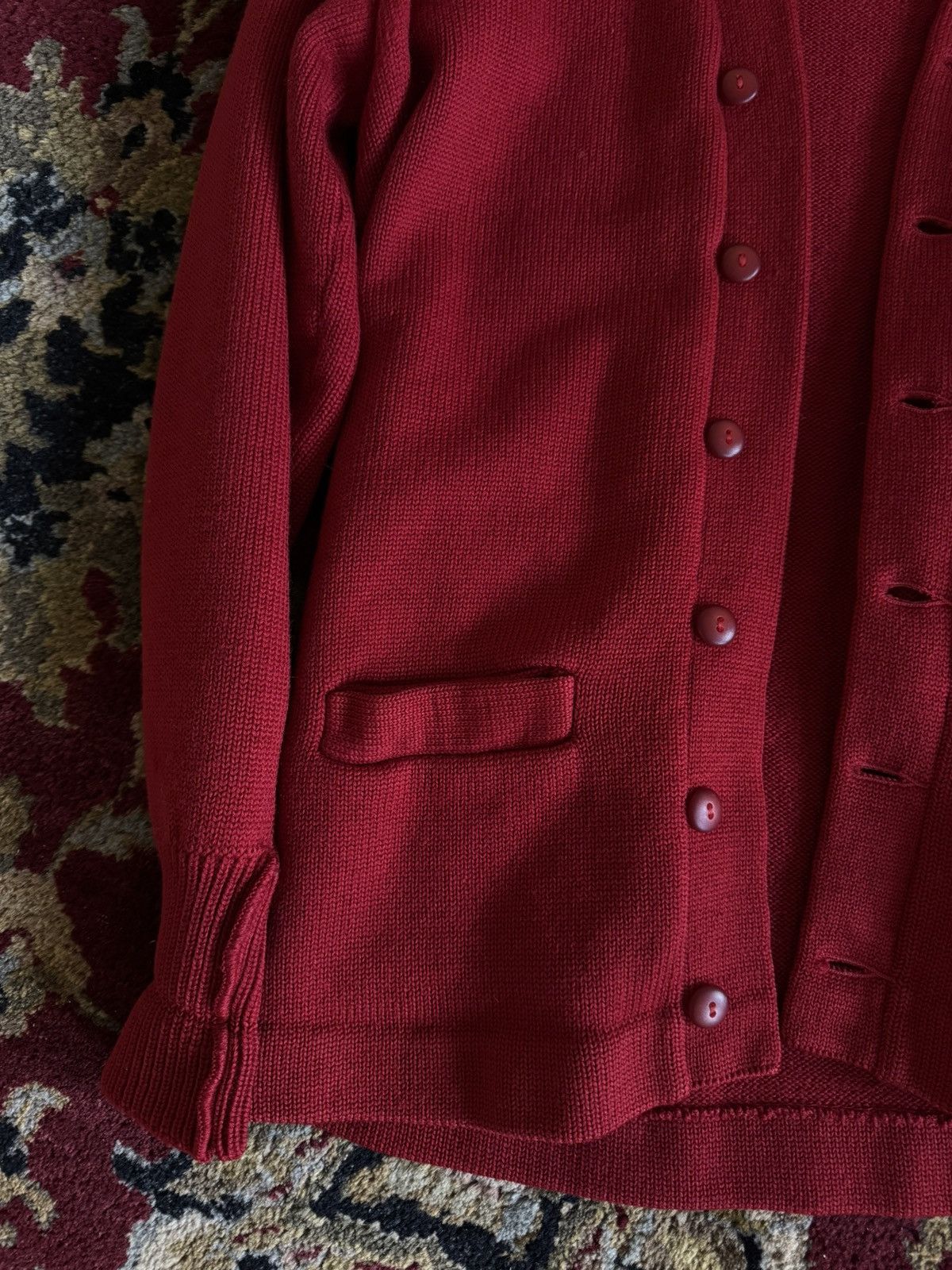 Vintage Vintage 1950s Red Wool Cardigan Size US M / EU 48-50 / 2 - 3 Thumbnail
