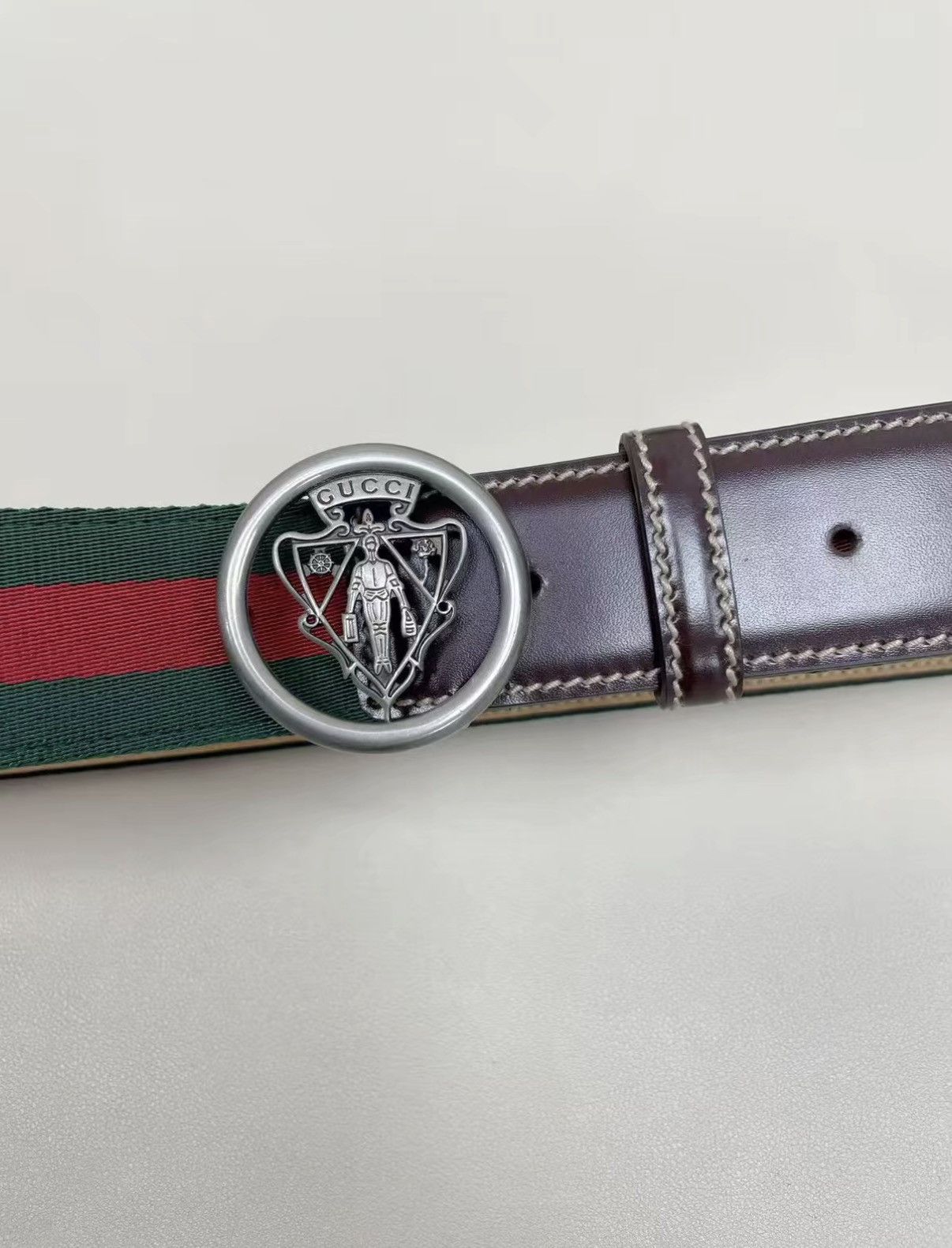 Gucci GUCCI Genuine Leather & Canvas Belt J30 Size ONE SIZE - 2 Thumbnail