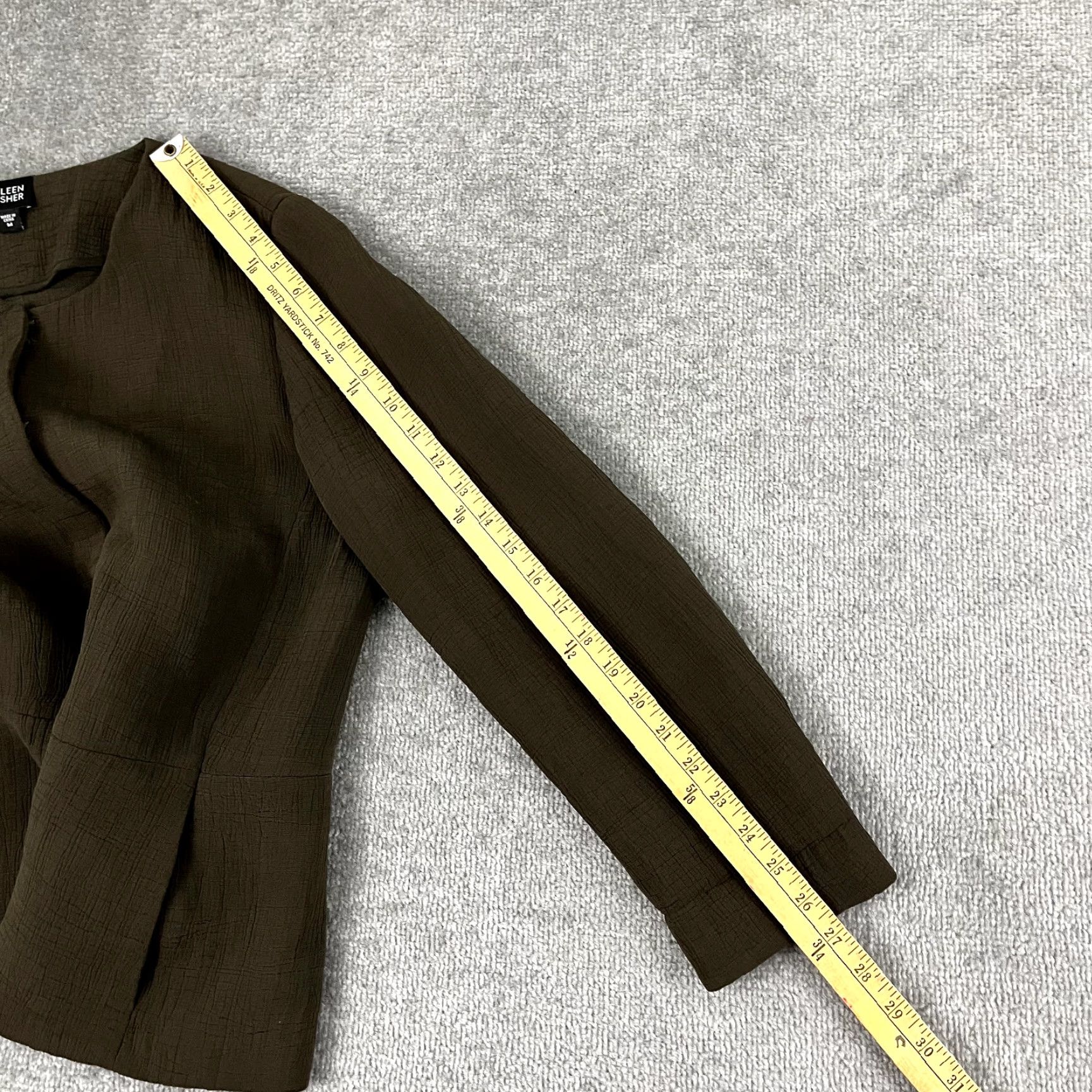 Eileen Fisher Eileen Fisher Jacket Womens Medium Brown Silk Blend Office Career Preppy Size M / US 6-8 / IT 42-44 - 6 Thumbnail