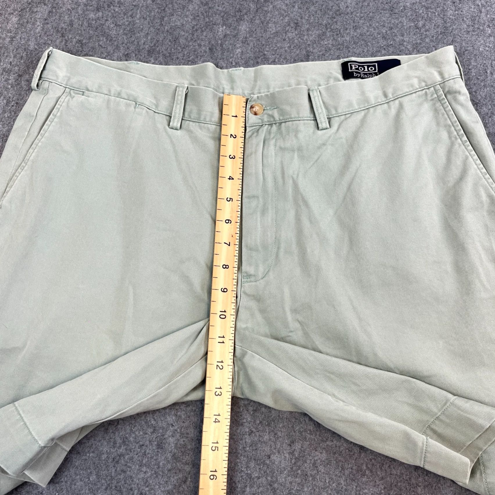 Polo Ralph Lauren Polo Ralph Lauren Mens Chino Shorts 40 Cotton Green Vintage Summer Shirt Size US L / EU 52-54 / 3 - 5 Thumbnail