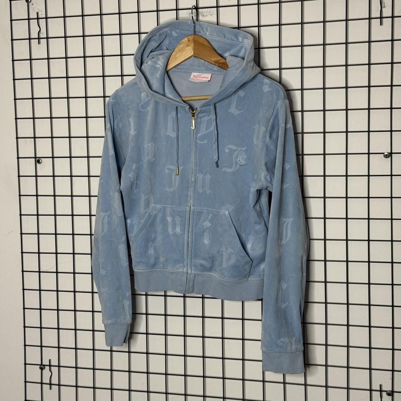 Juicy Couture Juicy Couture blue velour zip up hoodie Size M Size M / US 6-8 / IT 42-44 - 3 Thumbnail