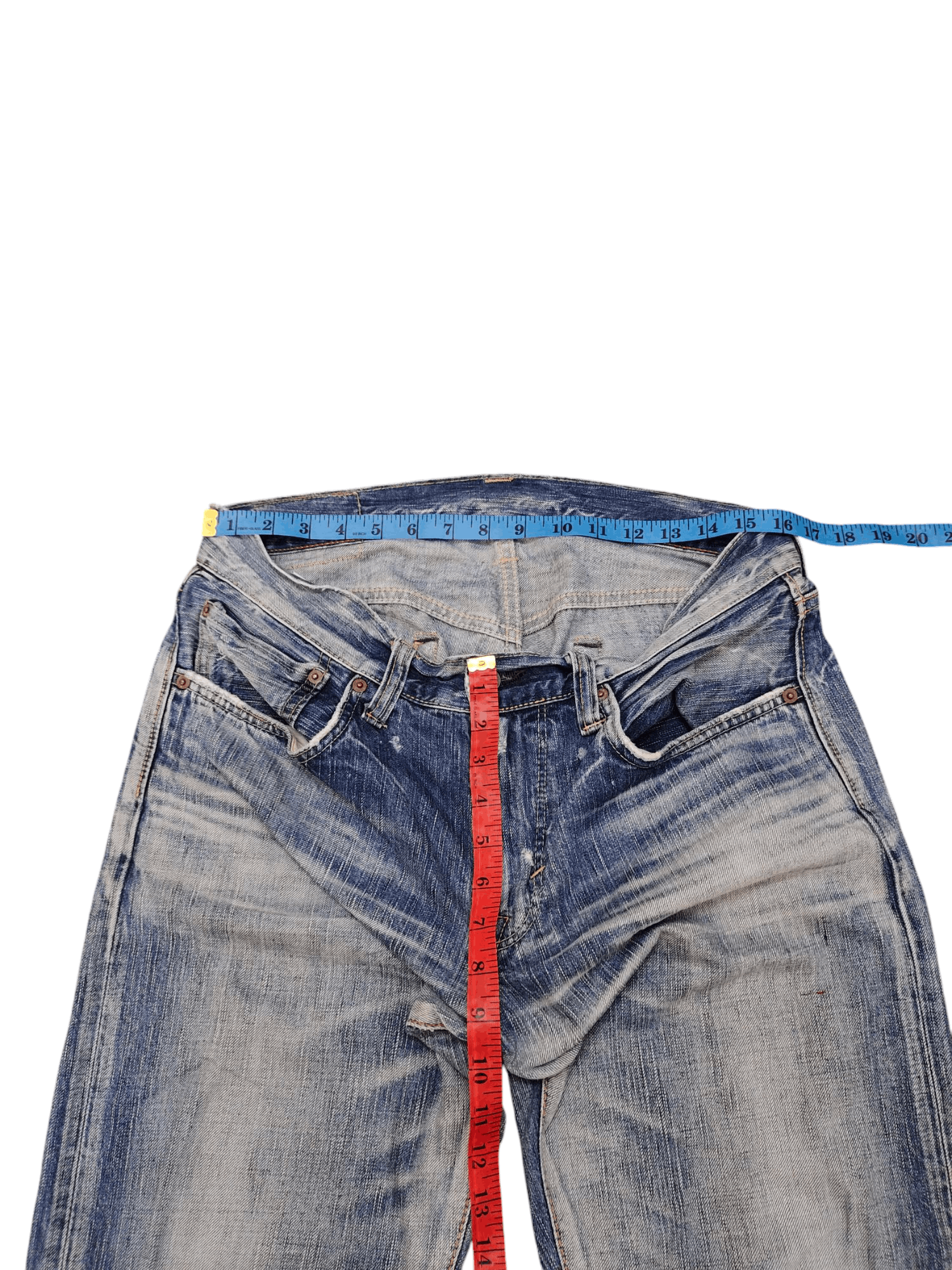 Edwin Vintage Edwin 503 Distress Faded Clawmark Denim Jeans Size US 33 - 15 Thumbnail