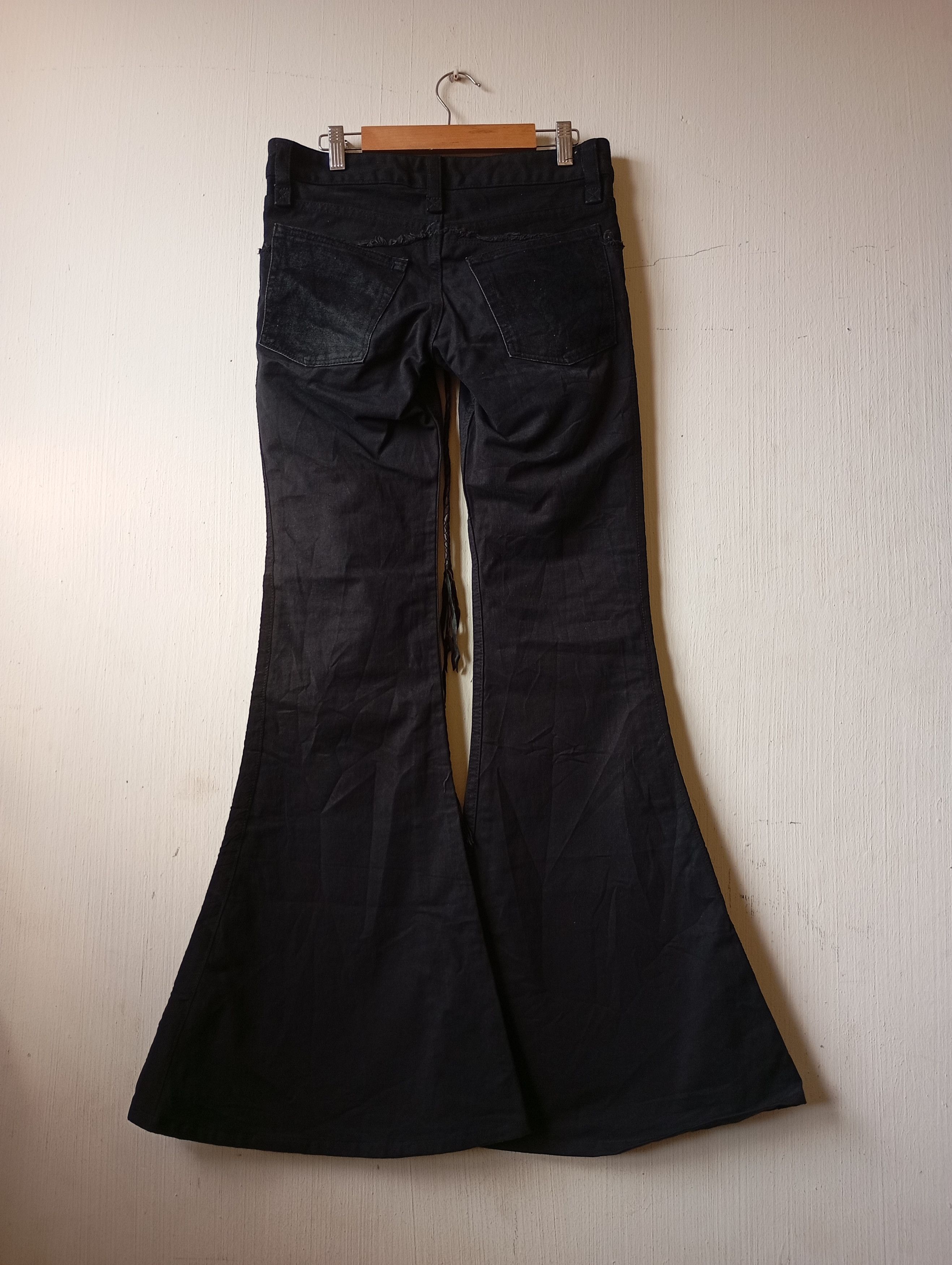 If Six Was Nine Ifsixwasnine black lace front 00s mud max flared denim Size 30" / US 8 / IT 44 - 6 Thumbnail