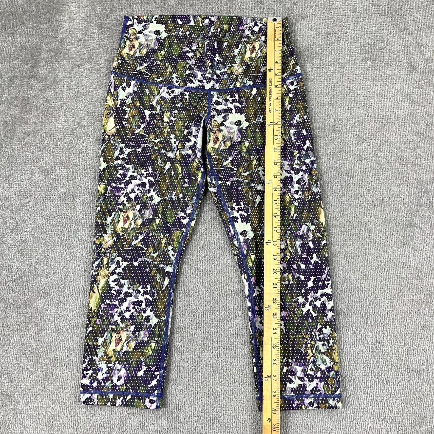 Lululemon LULULEMON Wunder Under Crop II Leggings Women Size 6 / 21" Floral Yoga Gym Sport Size 28" / US 6 / IT 42 - 5 Thumbnail