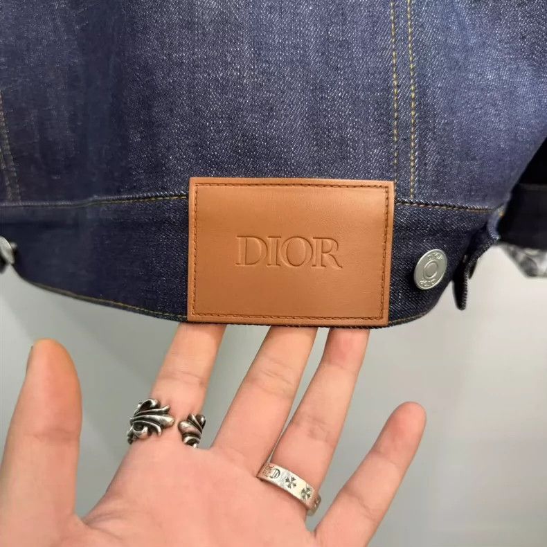 Dior Dior24 new Oblique solid color full print logo denim jacket Size US M / EU 48-50 / 2 - 6 Thumbnail