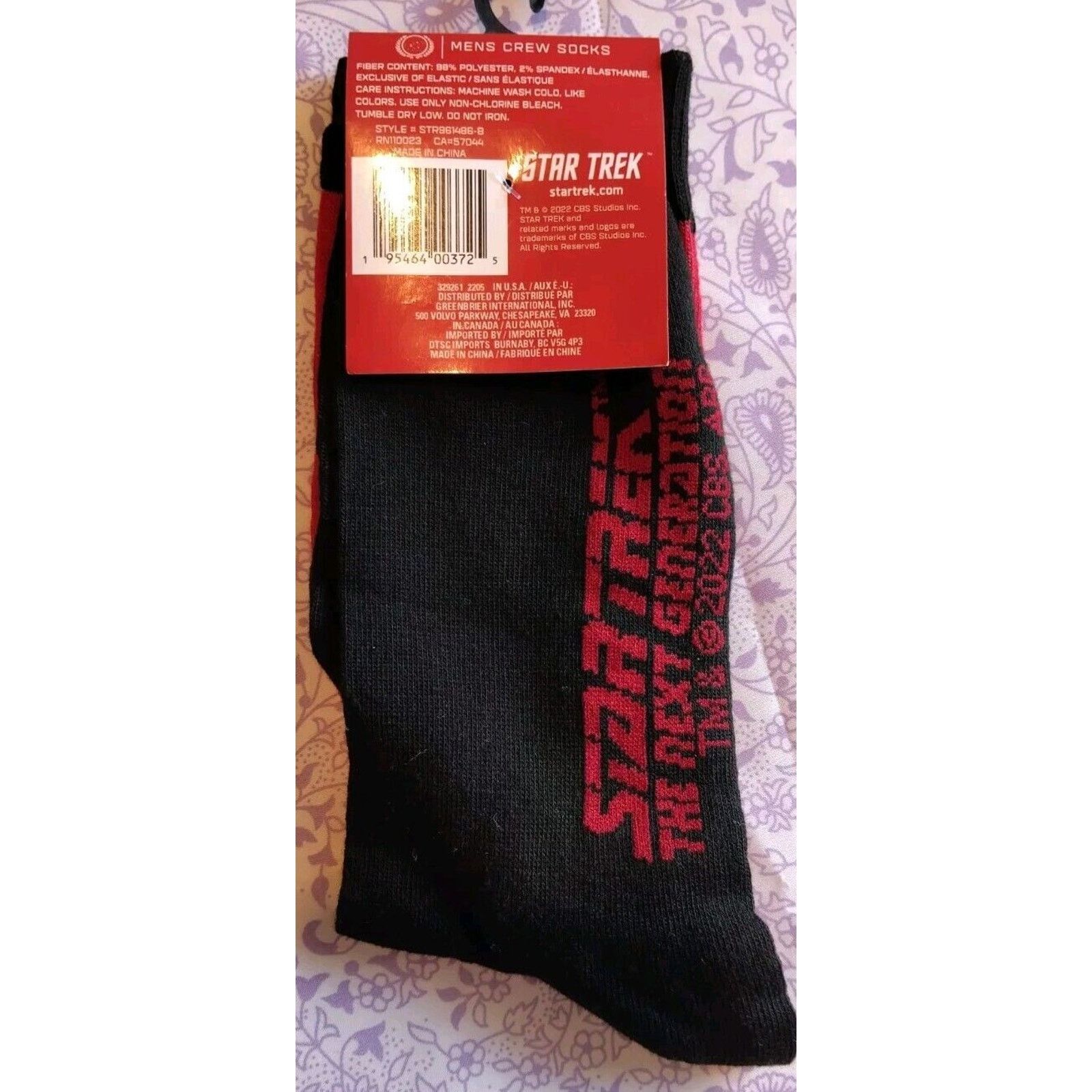 Other NWT !! Official Star Trek Crew Socks Men, All 4 Pairs, 10-13 Size ONE SIZE - 5 Thumbnail