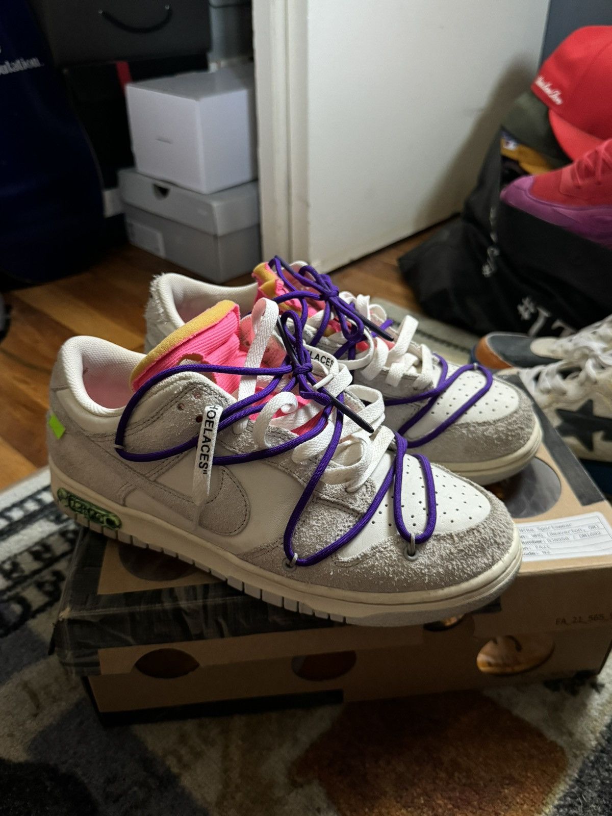 Nike Dunk Low Off-White Lot 15 - Size 9 Nike Off-White x Dunk Low Lot 15 of 50 for Sale  main image 2