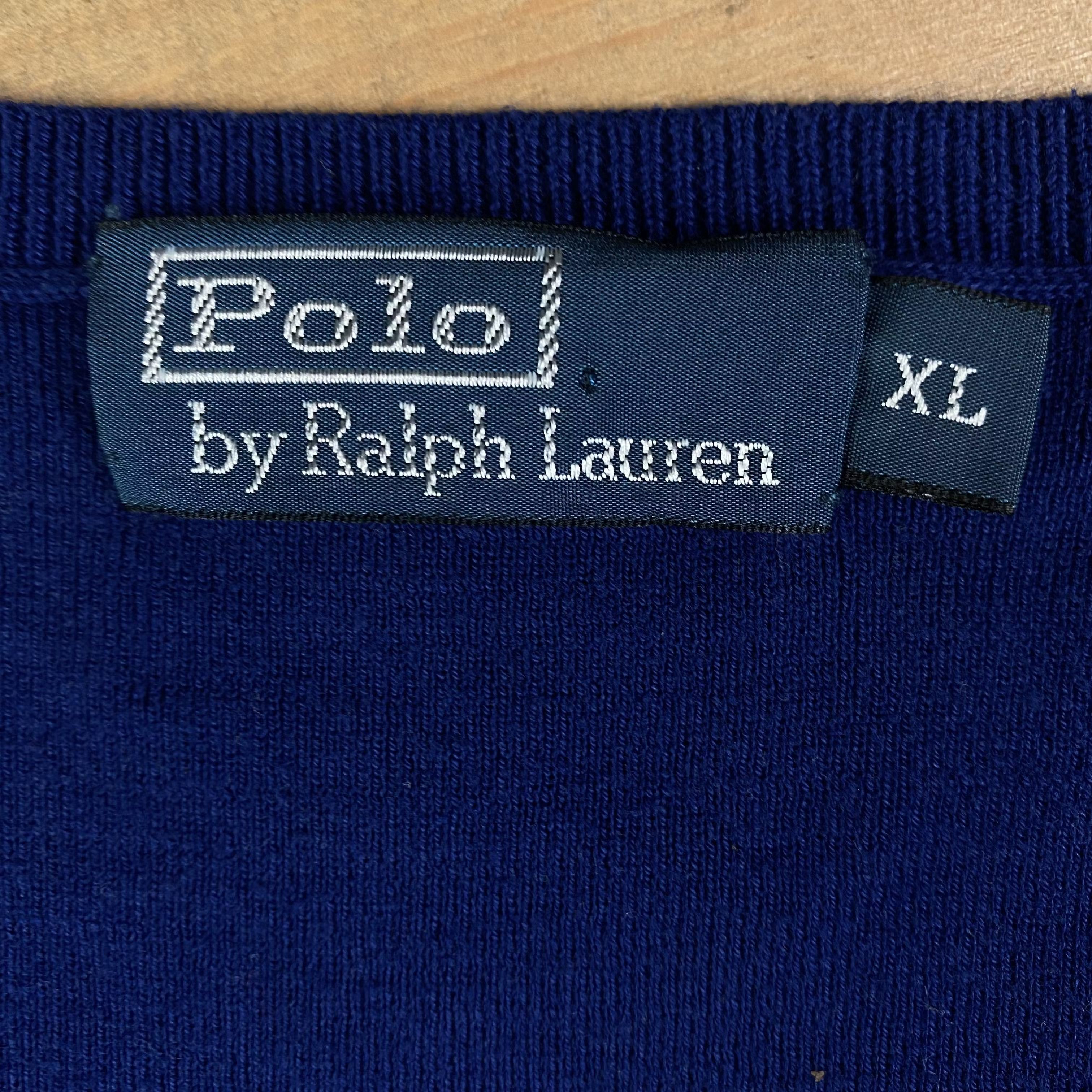 Polo Ralph Lauren × Ralph Lauren × Vintage Mens Sweater Polo By Ralph Lauren Vintage V Neck Size XL Size US XL / EU 56 / 4 - 4 Thumbnail