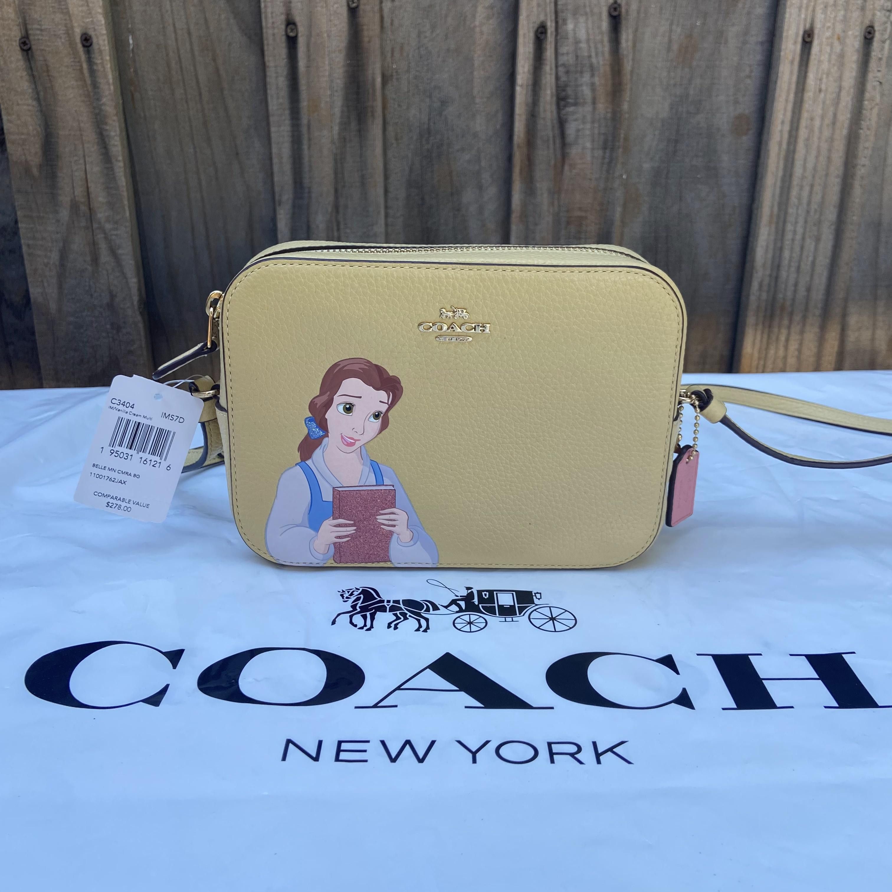 Disney X Coach Mini Camera Bag With Belle coach