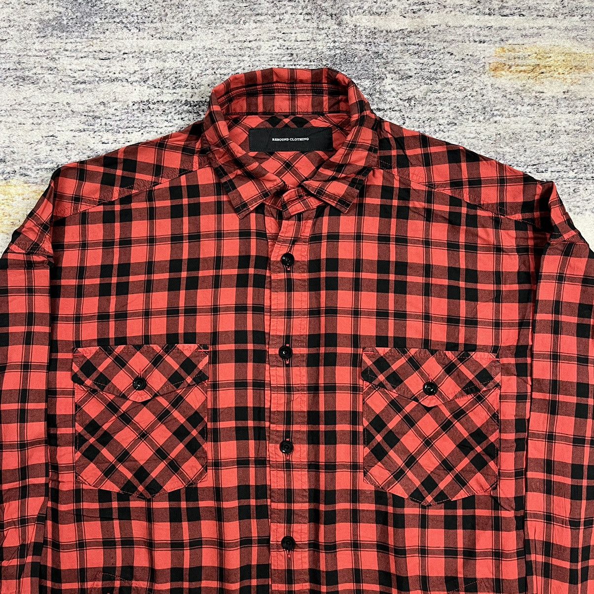 Beauty Beast × Japanese Brand Resound Clothing raw hem plaid shirt Size US M / EU 48-50 / 2 - 4 Thumbnail