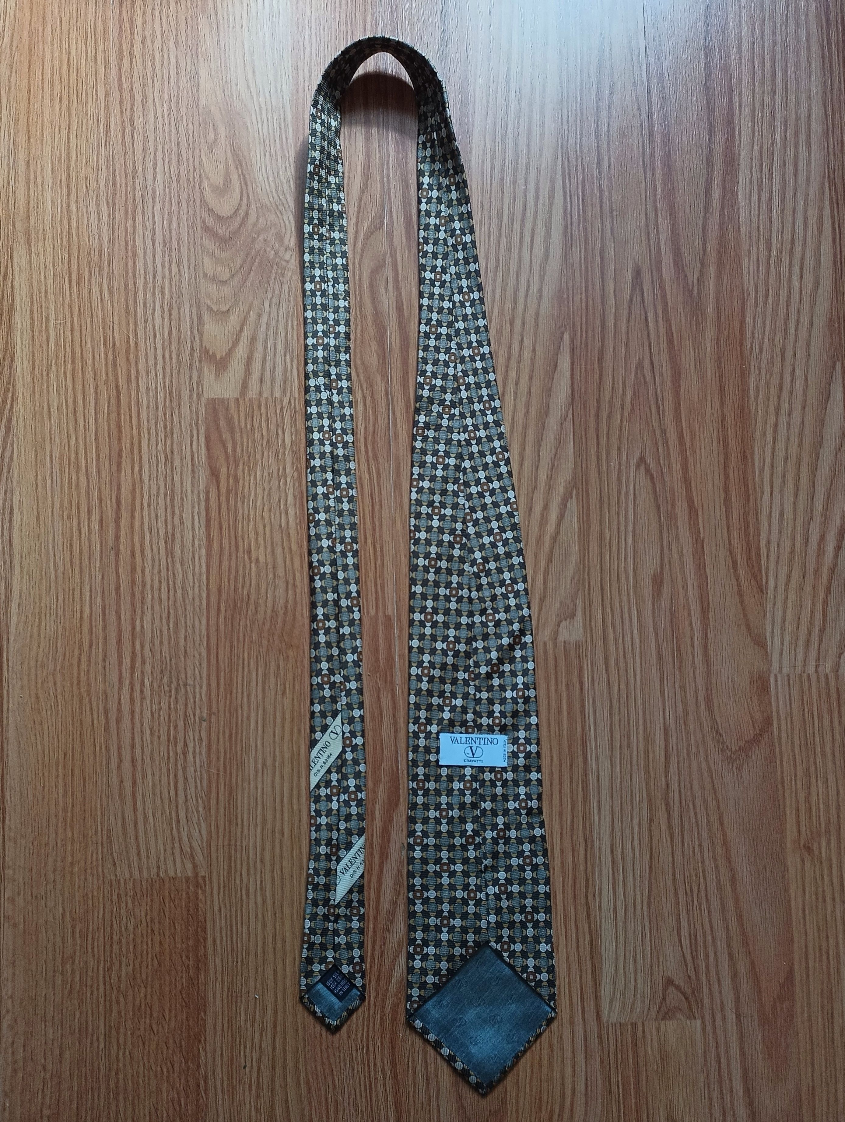 Valentino VALENTINO Cravatte Abstract Print Silk Mens Tie Size ONE SIZE - 8 Thumbnail