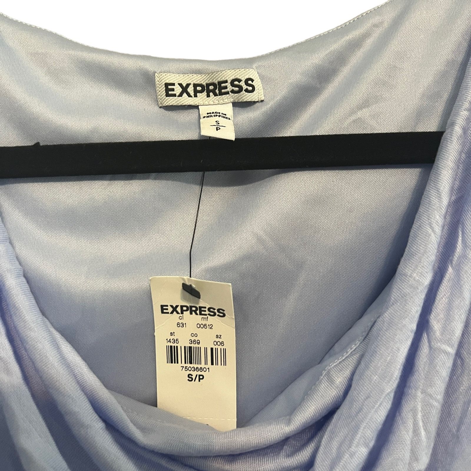 Express NEW Express Periwinkle Purple Lilac Cowl Neck Blouse S Size S / US 4 / IT 40 - 5 Thumbnail