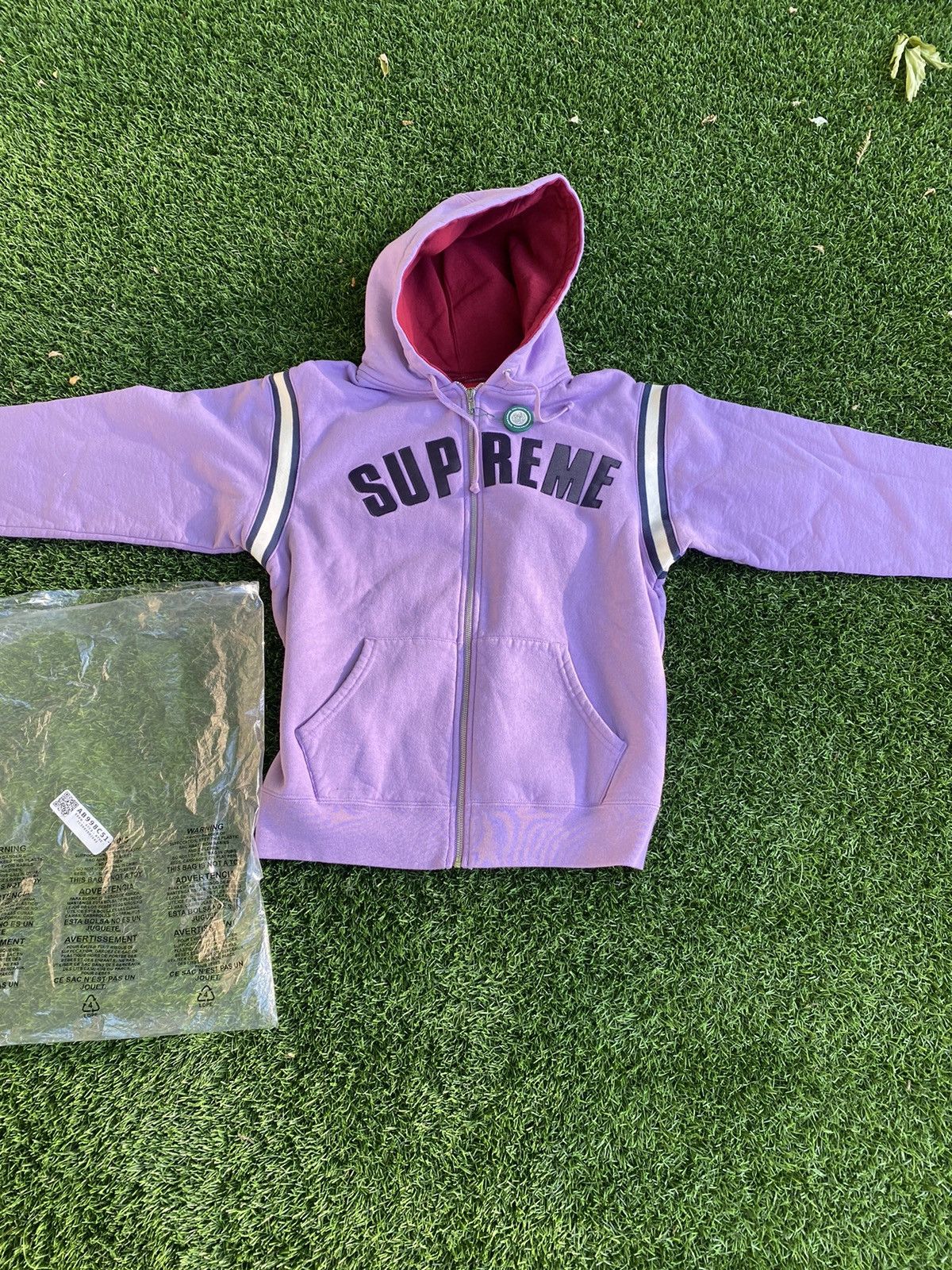 Supreme Supreme jet sleeve zip up hoodie | Grailed