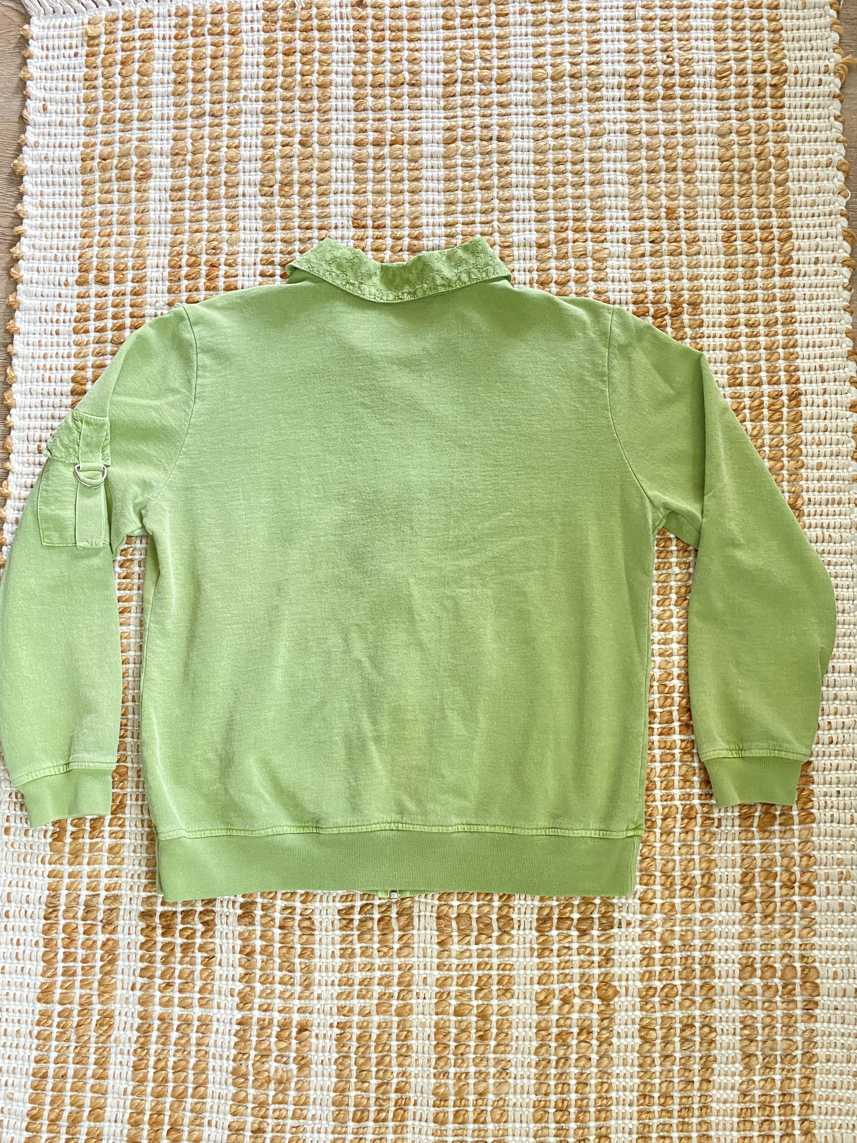 Other Vintage Focus Embroidered Zip-Up Jacket – Light Green Size M / US 6-8 / IT 42-44 - 9 Thumbnail