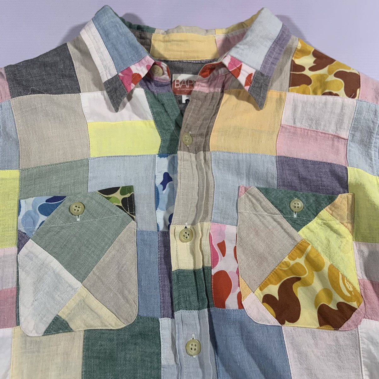 Bape × Nigo Patchwork Button Up Shirt Size US M / EU 48-50 / 2 - 3 Thumbnail
