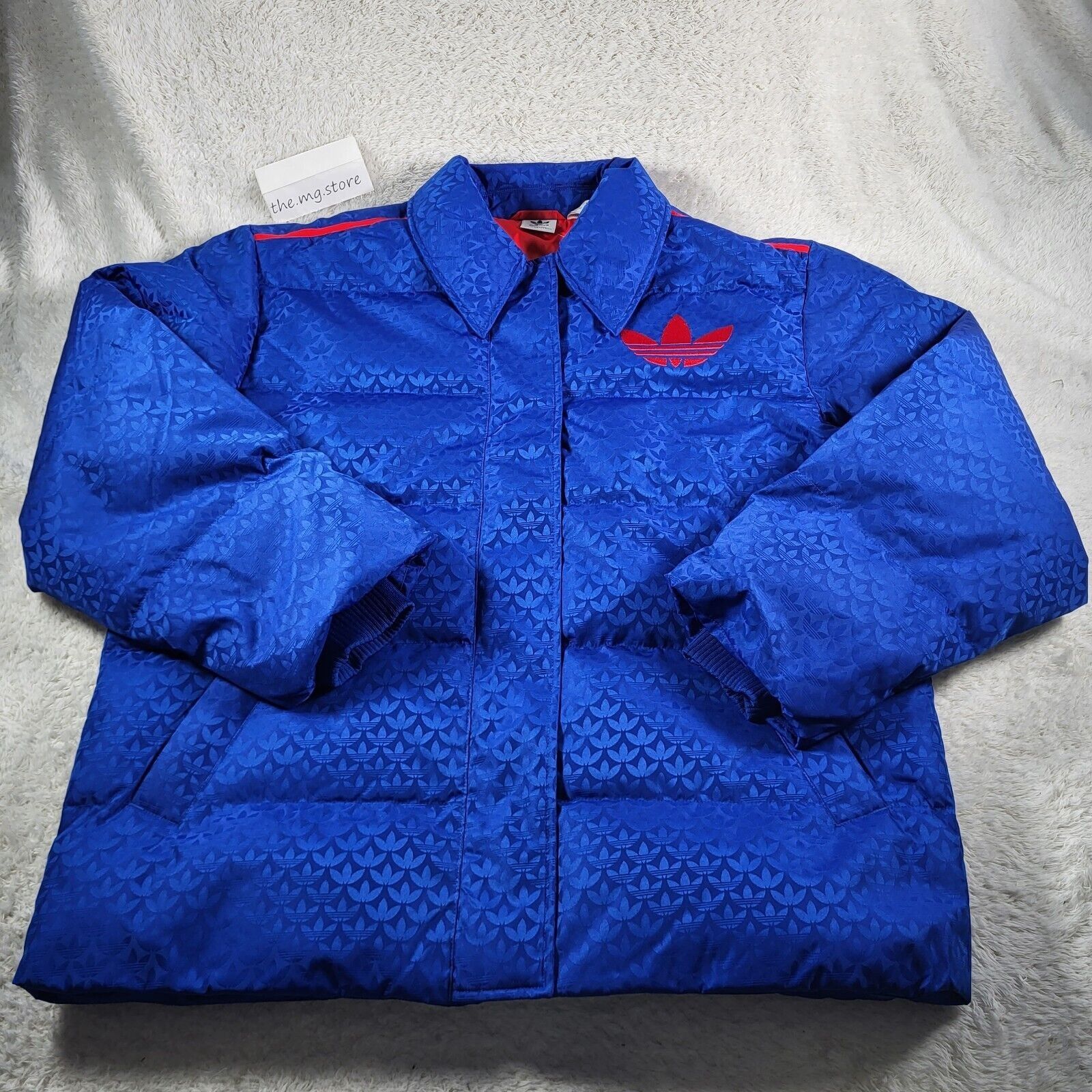 $300 Adidas Adicolor Heritage Now Monogram Puffer Jacket