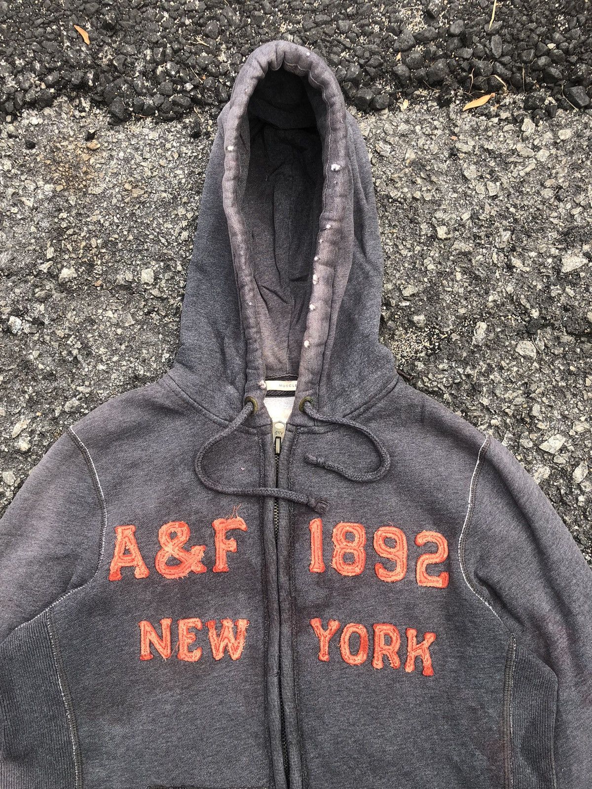 Vintage Vintage Sunfaded Abercrombie & Fitch Zipper Hoodie Size US L / EU 52-54 / 3 - 5 Thumbnail