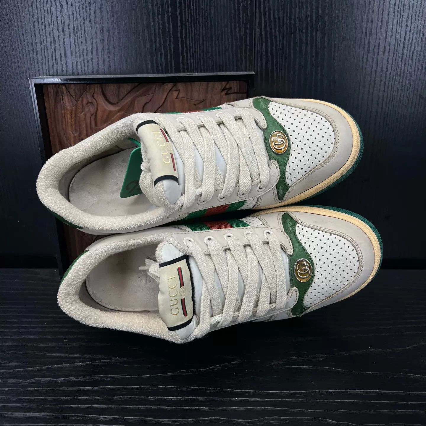 Gucci Gucci Gray Green Dirty Sneaker Uk5/EU39 Size US 6 / EU 39 - 2 Thumbnail