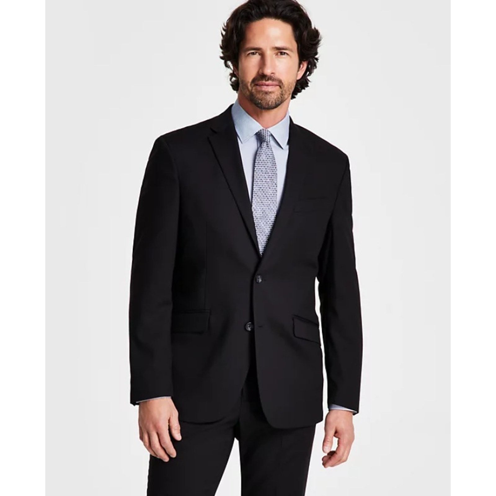 Kenneth Cole Kenneth Cole Men's Black Clooney Slim Fit Blazer Size 36S Size 36S - 1 Thumbnail