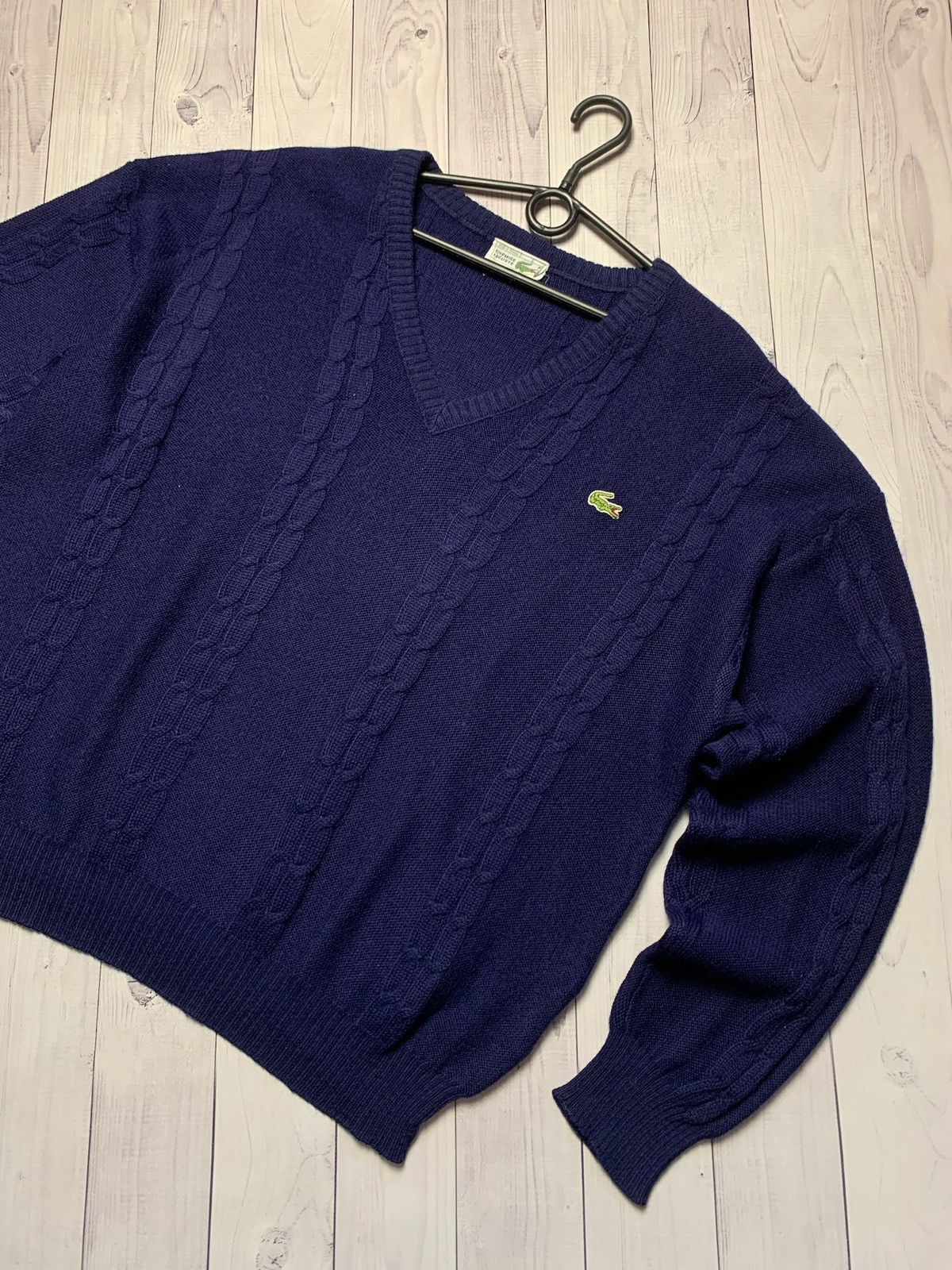 Lacoste Lacoste vintage v-neck knitted sweater Size XL Size US XL / EU 56 / 4 - 2 Thumbnail