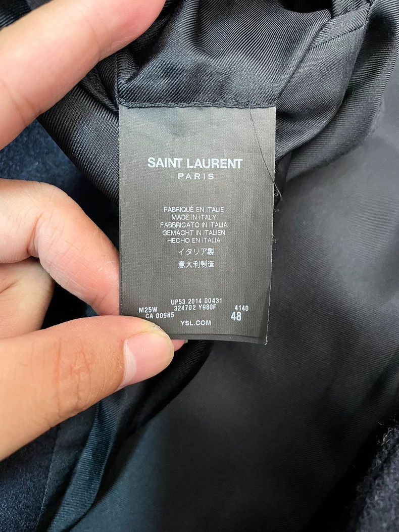 Saint Laurent Paris Saint Laurent Paris Sword collar wool navy coat-2506 Size US M / EU 48-50 / 2 - 5 Thumbnail