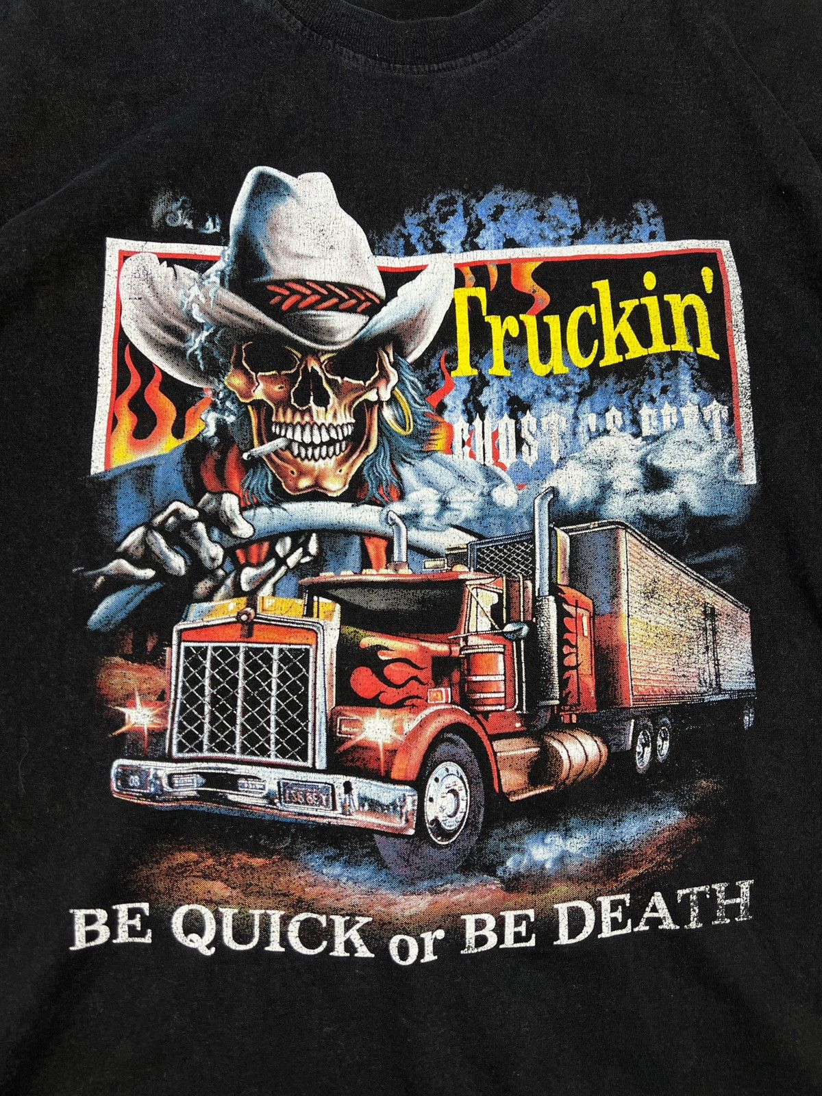 Harley Davidson × Vintage Vintage Truckers only 3D Emblem style T-shirt bone skull Size US XL / EU 56 / 4 - 5 Thumbnail