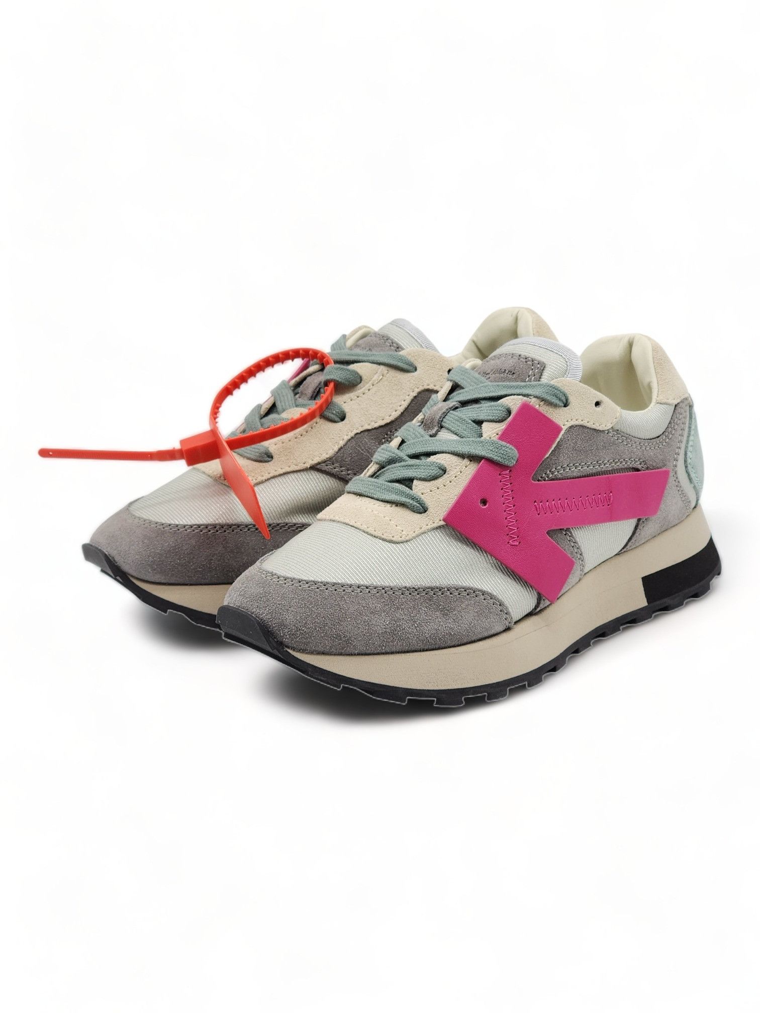 image of Off White x Virgil Abloh Hg Runner Arrow Sneakers Gray 35 in Grey Pink, Women's