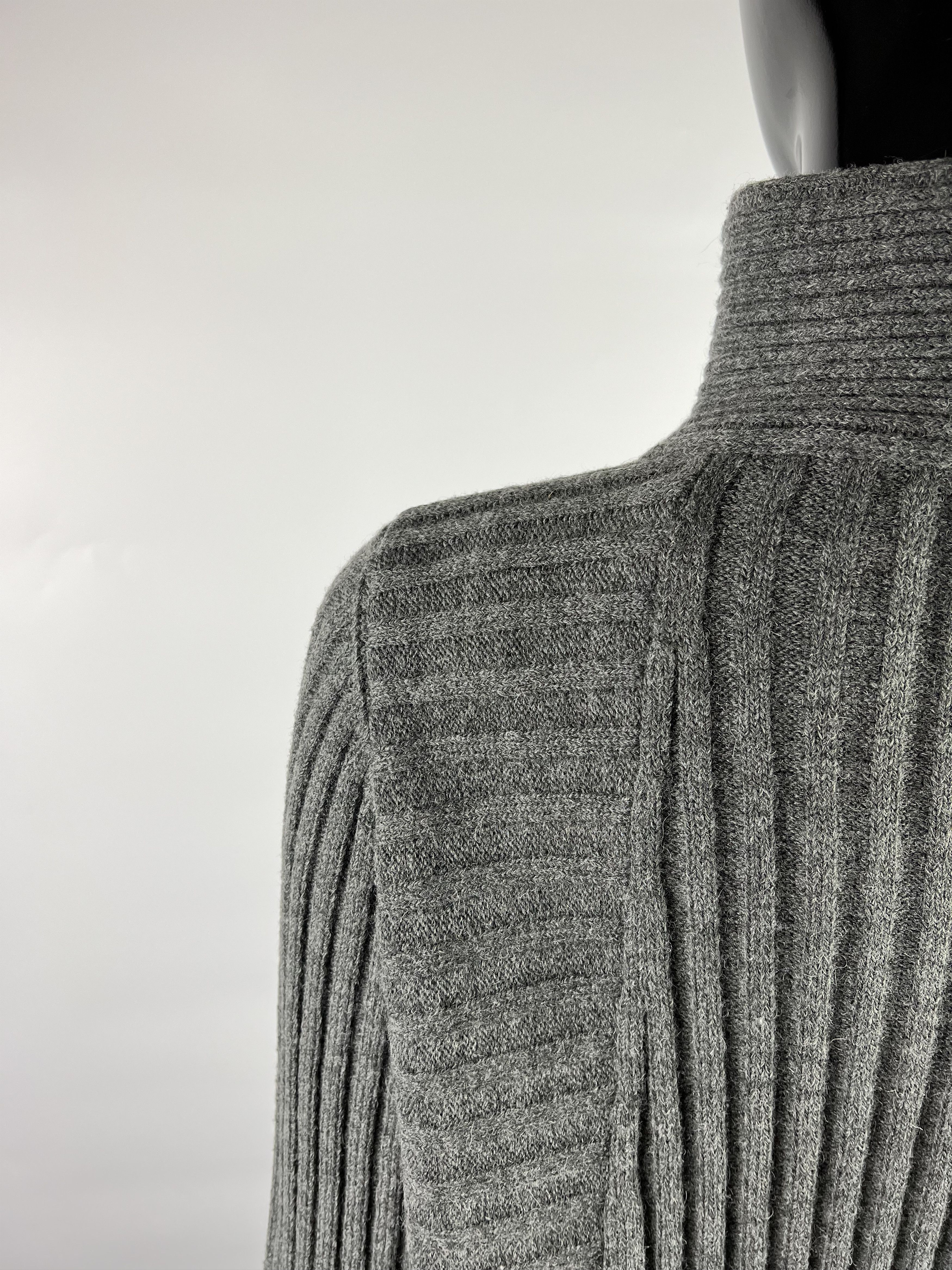 Sarah Pacini × Vintage Rare Vtg Sarah Pacini Full Zip Ribbed Merino Wool Sweater Size ONE SIZE - 4 Thumbnail