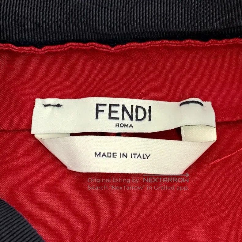 Fendi Fendi Red Tie Bow Cotton Lace Trim Sleeveless Dress Size XXS / US 00 / IT 34 - 5 Thumbnail