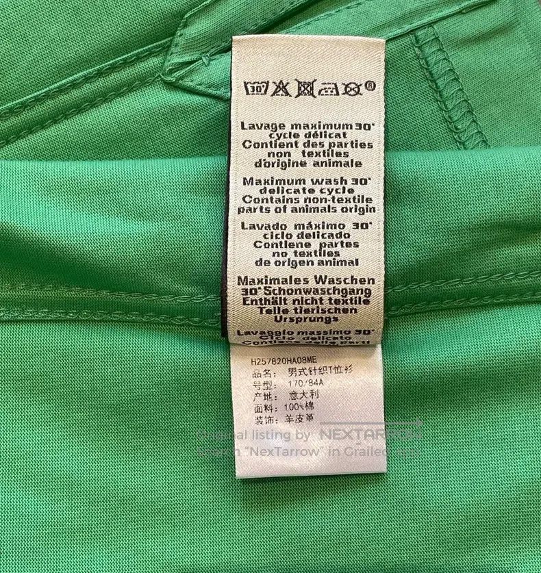 Hermes Hermes Short Sleeve T-Shirt, Flesh Green Size US M / EU 48-50 / 2 - 6 Thumbnail