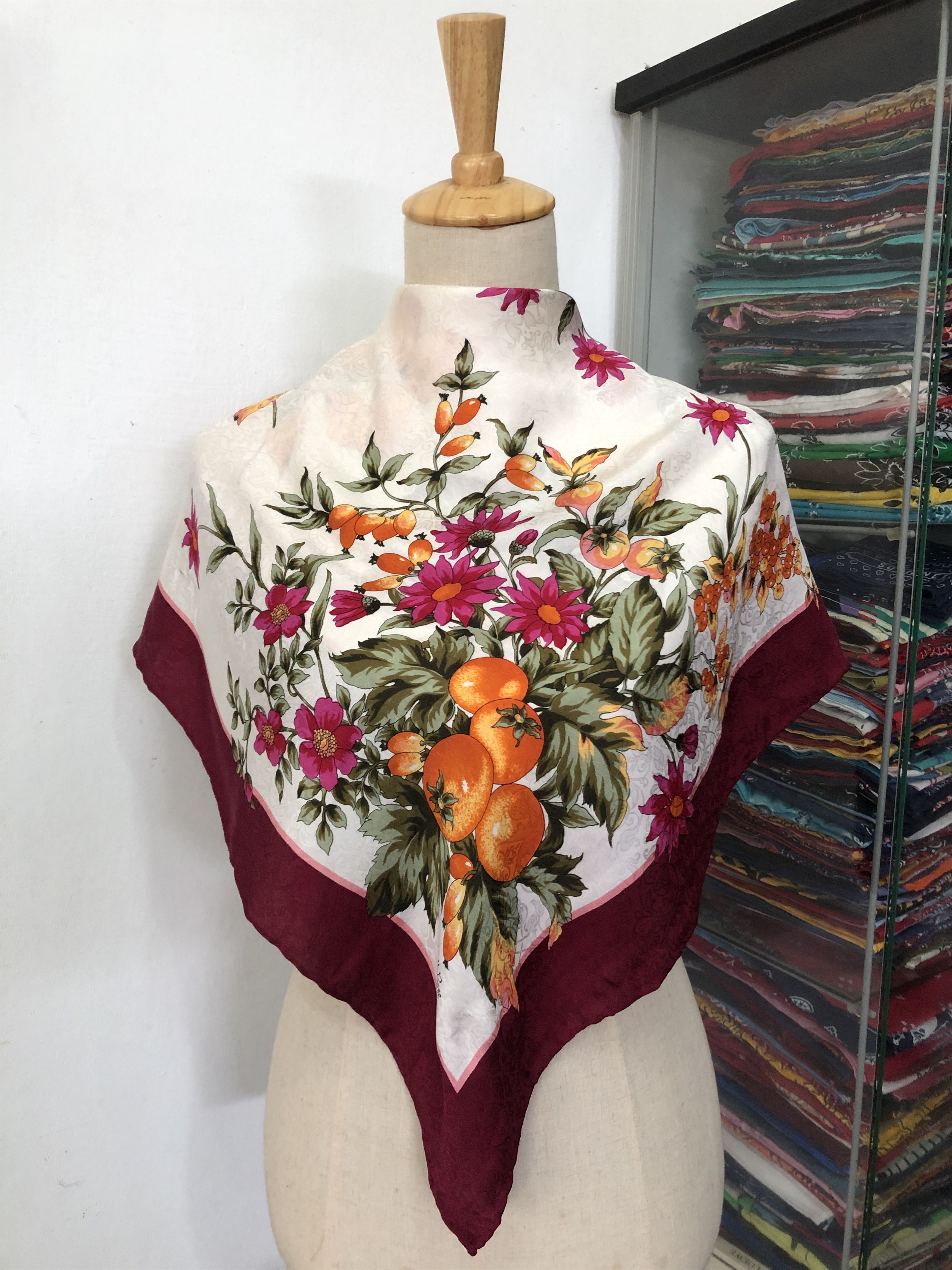 Bellerose × Vintage Vintage Bellerose Silk Scarf Size ONE SIZE - 1 Thumbnail