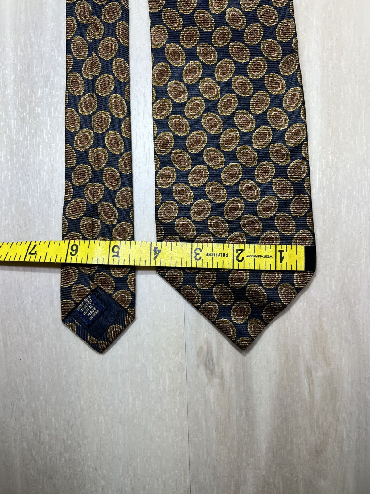 Brooks Brothers Two (2) Brooks Brothers Makers Silk ties Navy Gold Geometric Size ONE SIZE - 4 Thumbnail