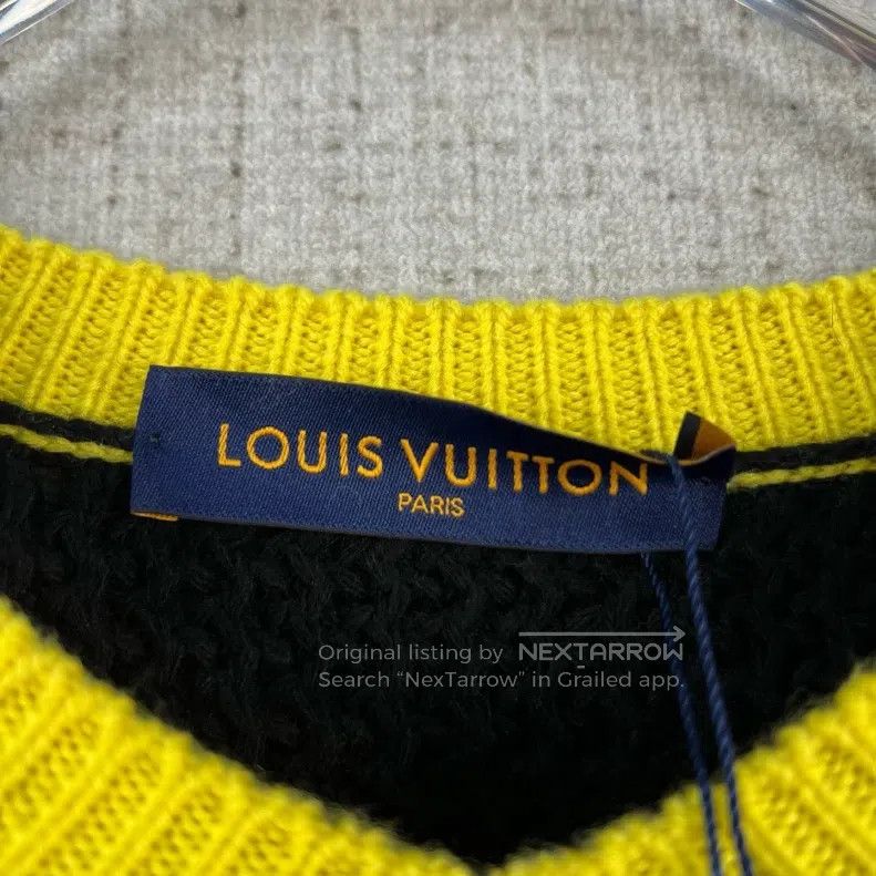 Louis Vuitton Louis Vuitton SS22 Letter Logo striped jacquard V-neck lon Size US L / EU 52-54 / 3 - 4 Thumbnail
