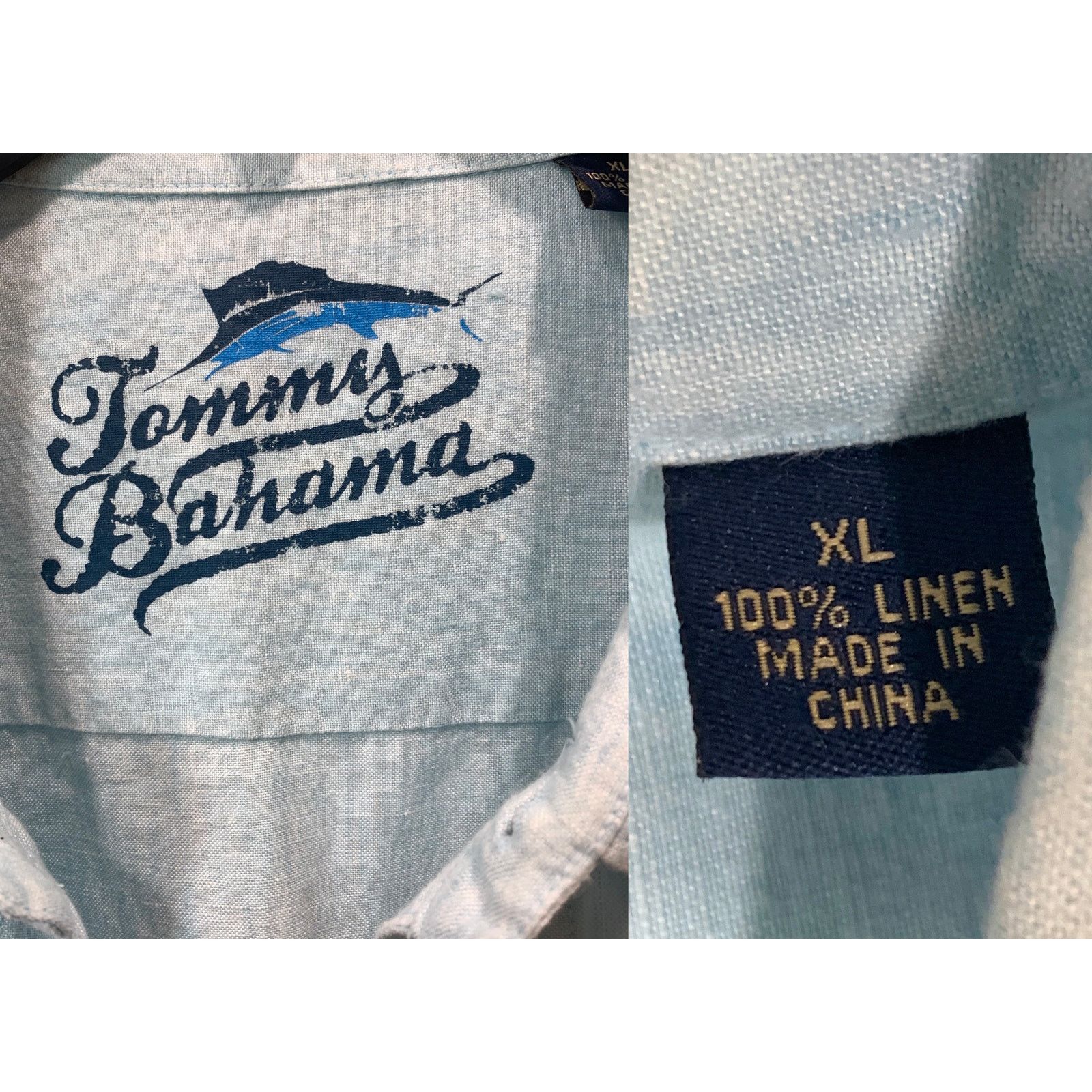 Tommy Bahama Tommy Bahama Relax Button Down Light Blue LINEN Shirt | XL Size US XL / EU 56 / 4 - 2 Thumbnail