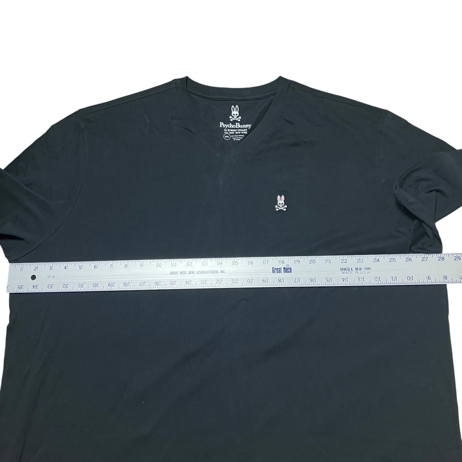 Psycho Bunny Psycho Bunny T-Shirt Mens 3XL Black V-Neck Short Sleeve Golf Size US XXL / EU 58 / 5 - 5 Thumbnail