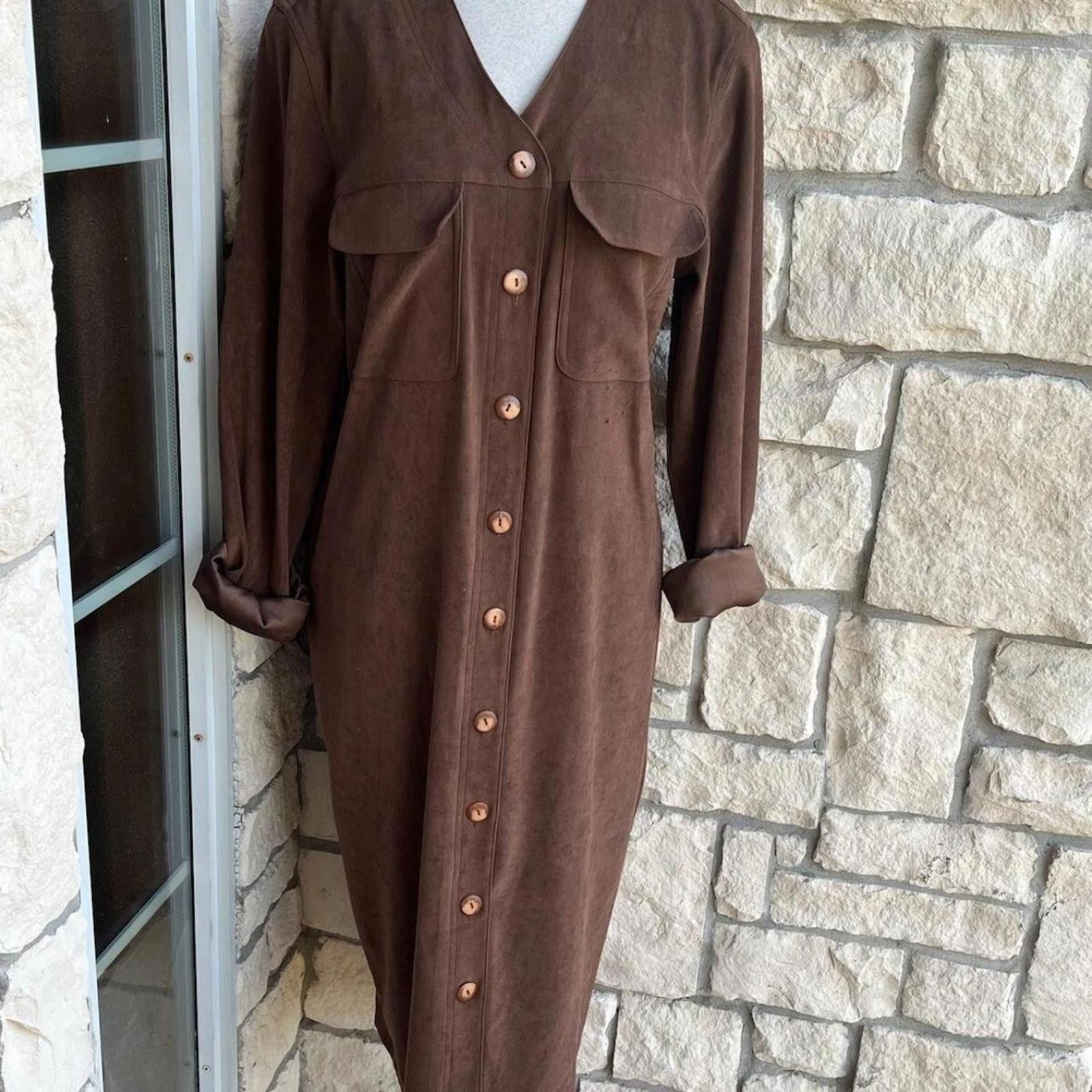 Other Vintage Tess Dress faux suede Workwear Dress Size small Size M / US 6-8 / IT 42-44 - 2 Thumbnail