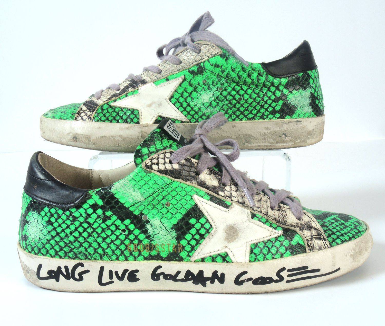 image of Golden Goose O1Smst1Ft0424 Snake Sneakers In Multicolor, Women's (Size 8)