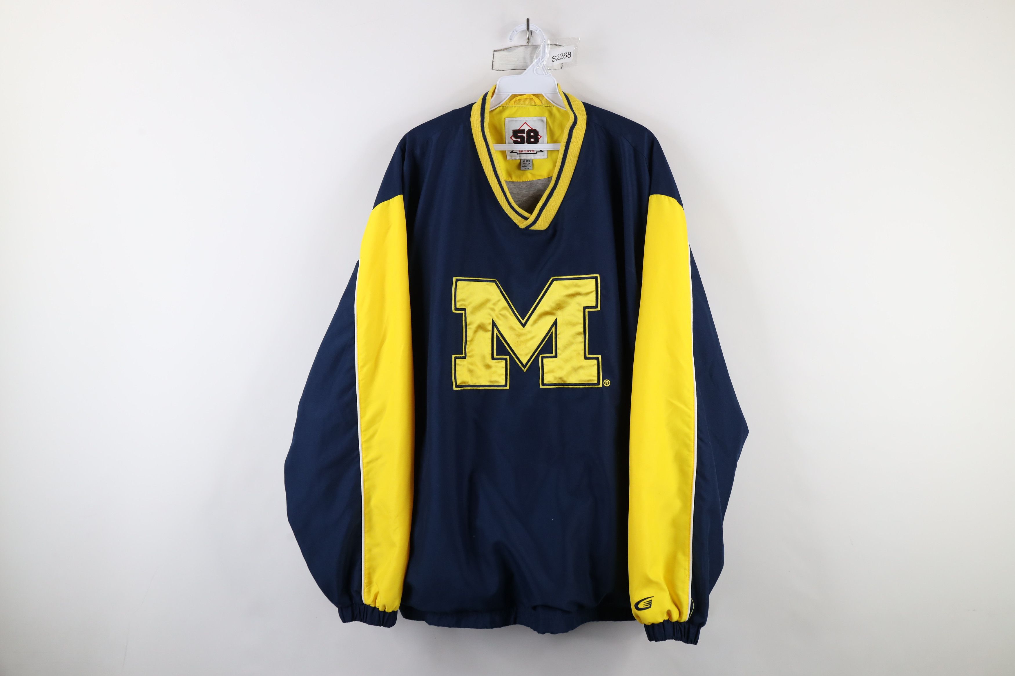 Vintage Vintage 90s University of Michigan Windbreaker Jacket Size US XL / EU 56 / 4 - 1 Thumbnail