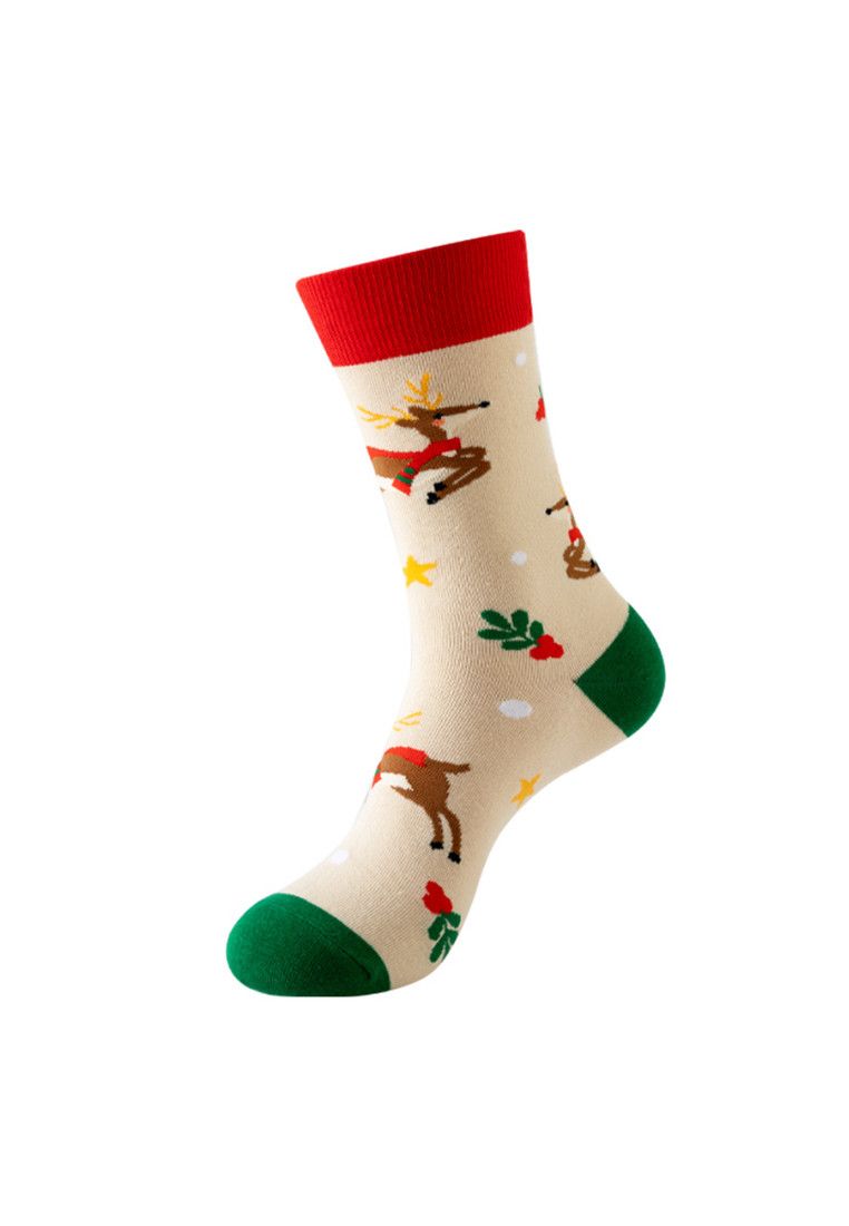 Other Set of 5 Pairs Christmas Theme Pattern Cozy Socks (One Size) Size ONE SIZE - 4 Thumbnail