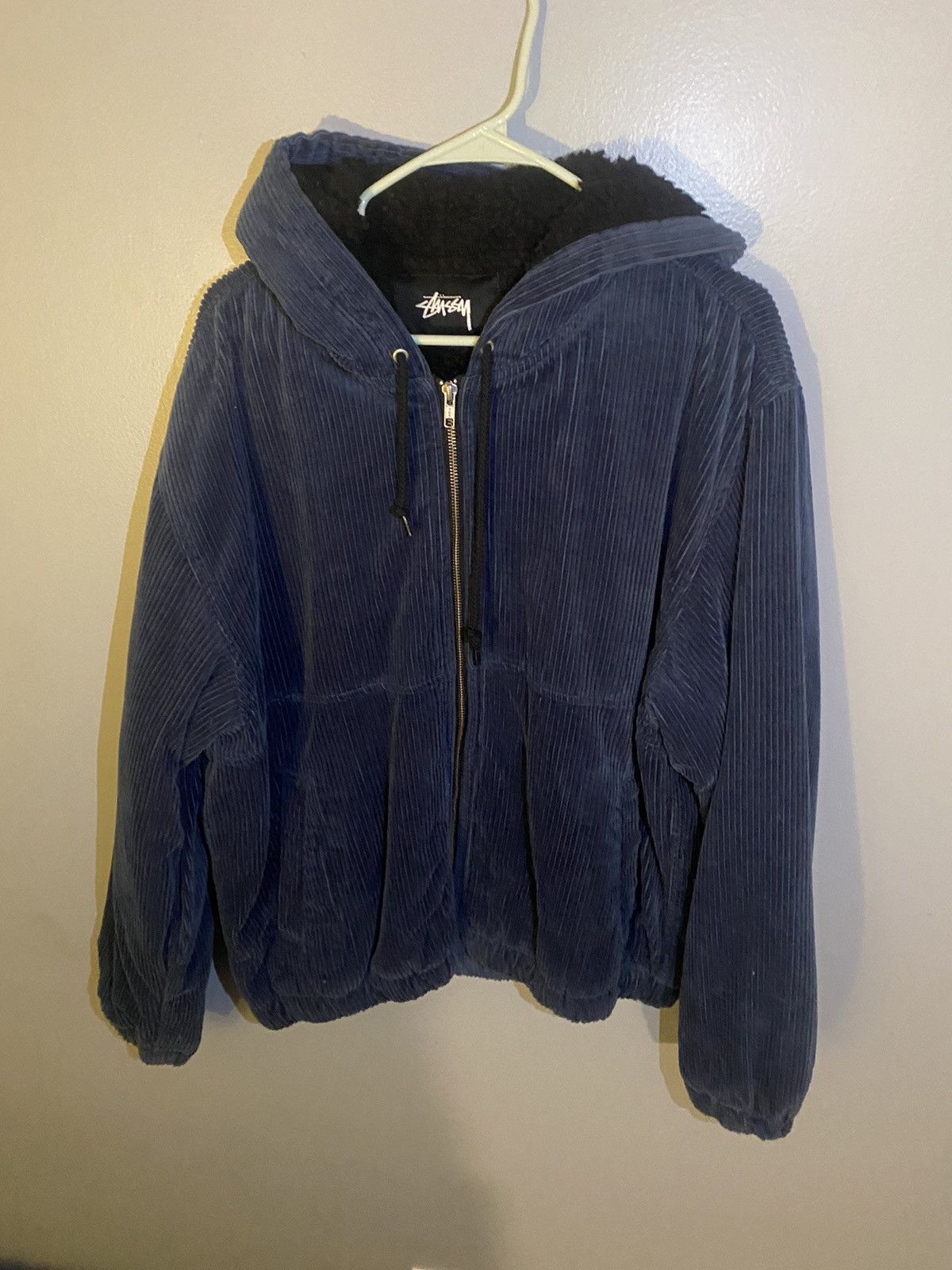 image of Stussy Corduroy Work Jacket in Navy, Men's (Size XL)