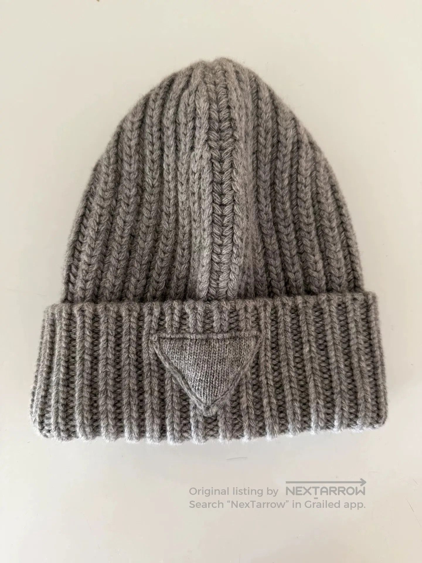 Prada Prada Gray Wool Knit Hat. Size ONE SIZE - 1 Thumbnail