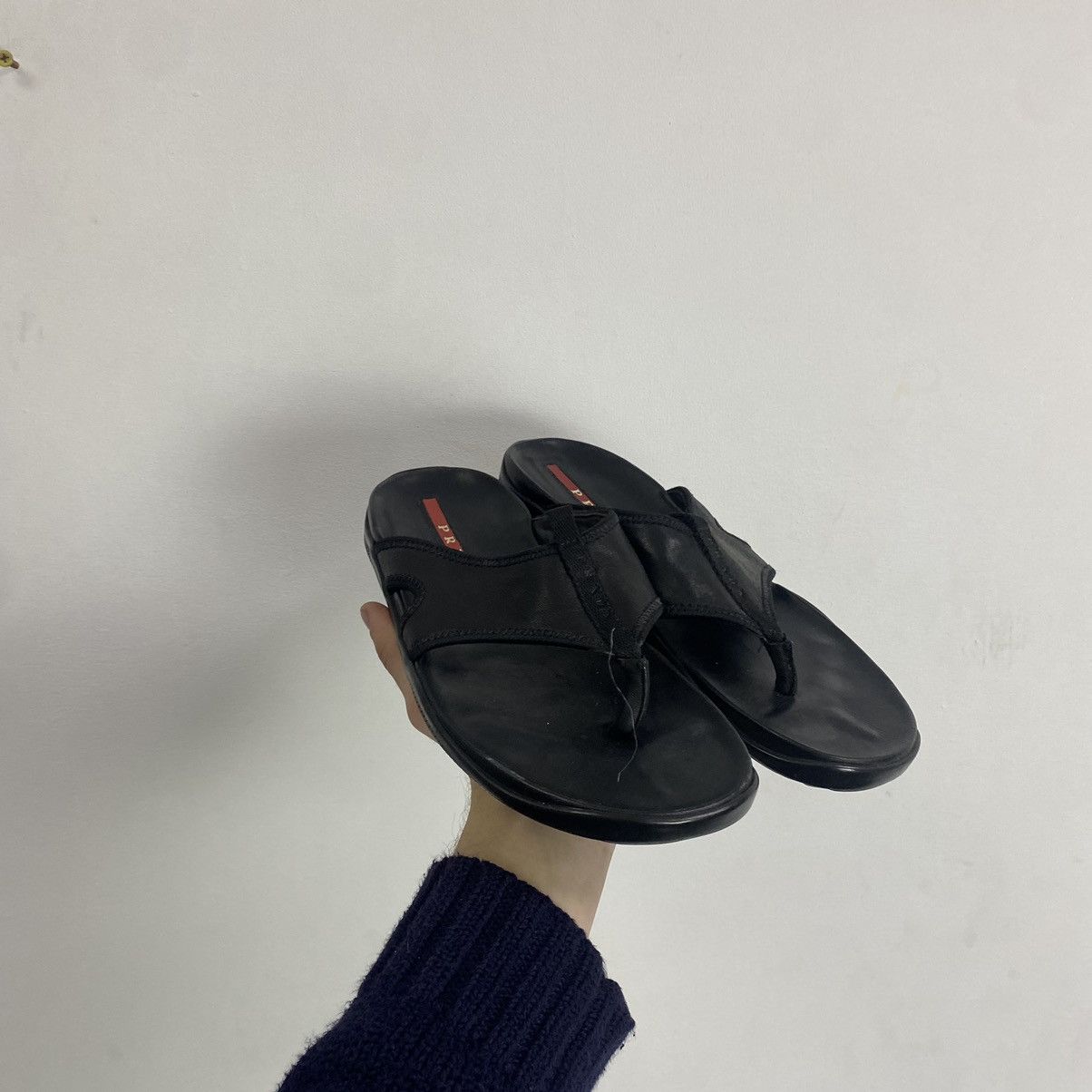 Prada Vintage Prada Slides Black Size US 6 / EU 39 - 1 Thumbnail