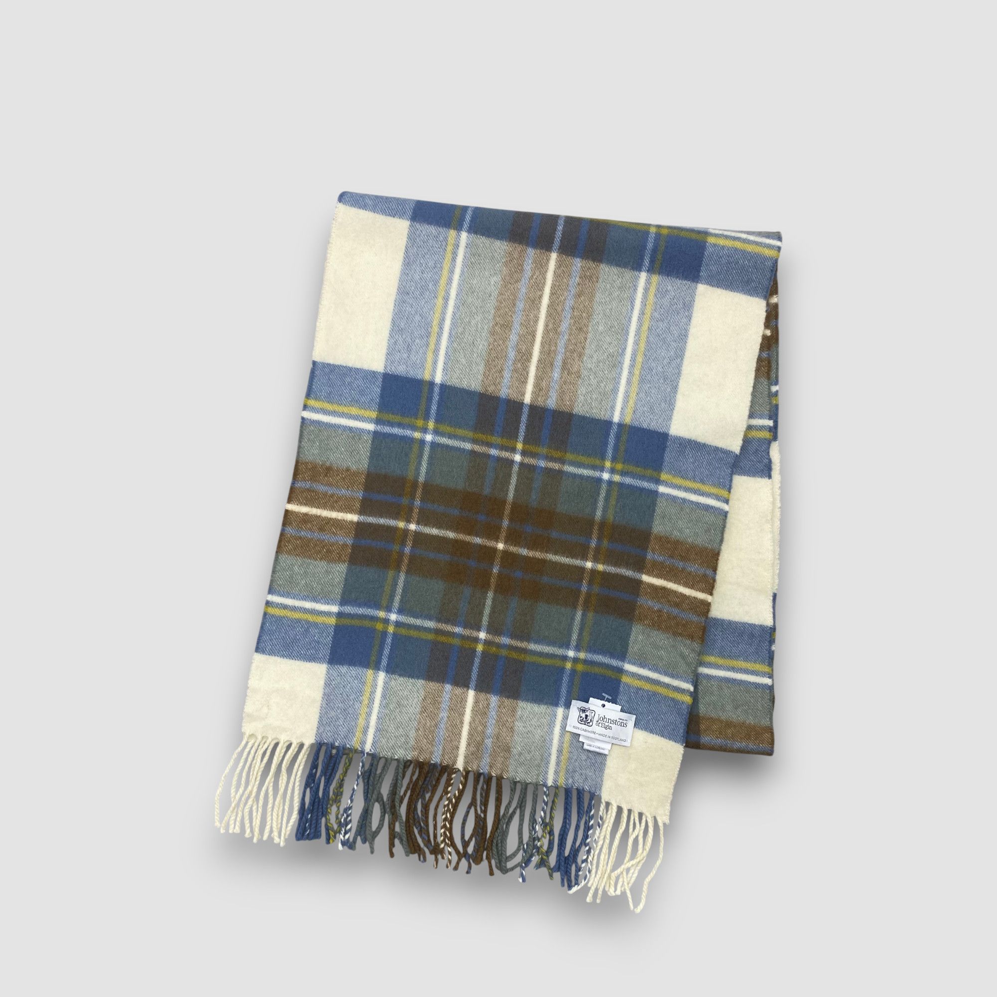 Johnstons Of Elgin Vintage Johnstons of Elgin Scarf Muffler Wool Plaid Scarves Size ONE SIZE - 3 Thumbnail