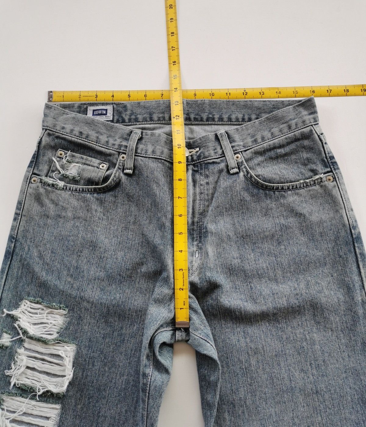 Edwin Edwin 403 Loose Fit Distressed Denim Jeans Size US 32 / EU 48 - 9 Thumbnail