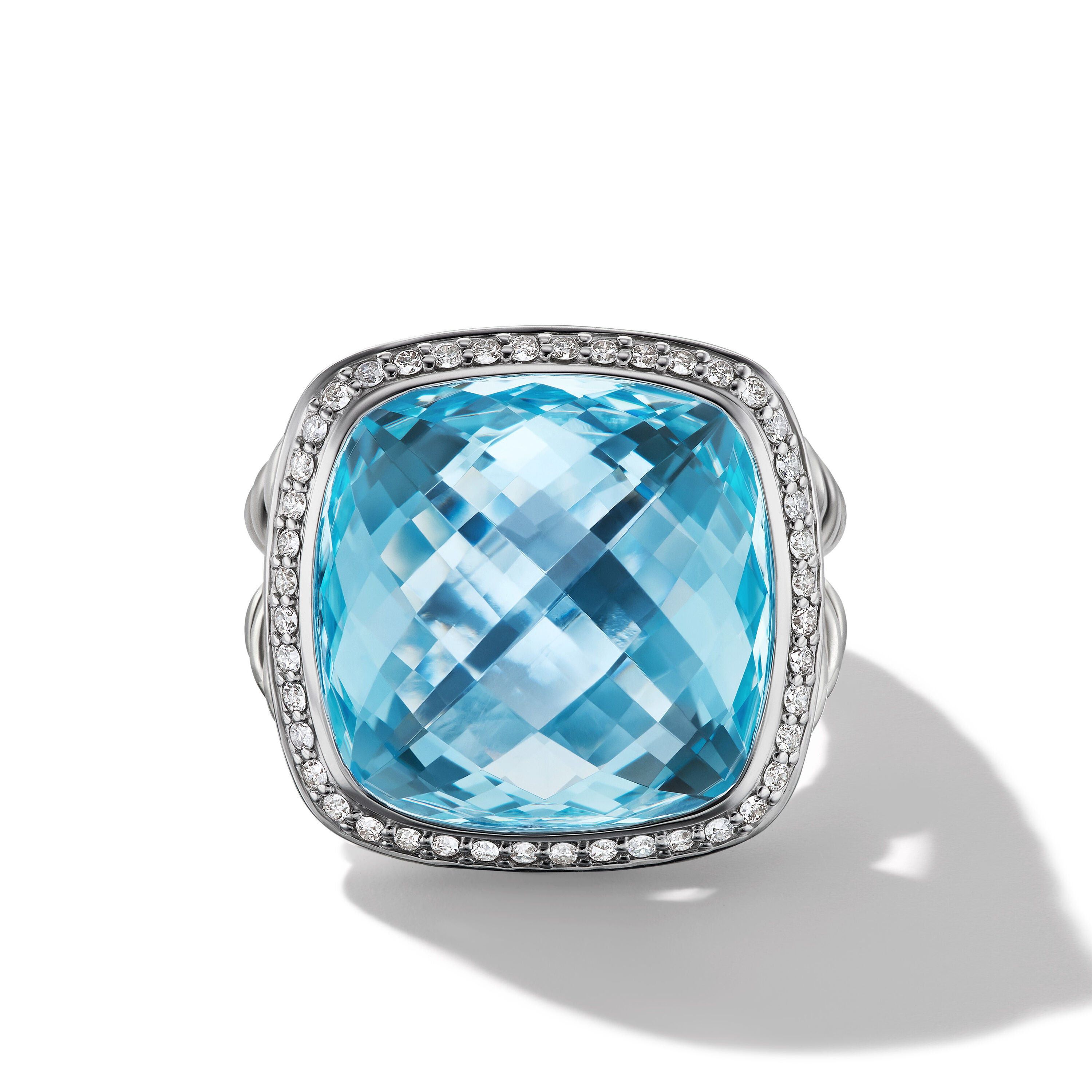 David Yurman o1w1db10525 R12274D Ring in Silver with Topaz and Diamond Size ONE SIZE - 4 Thumbnail
