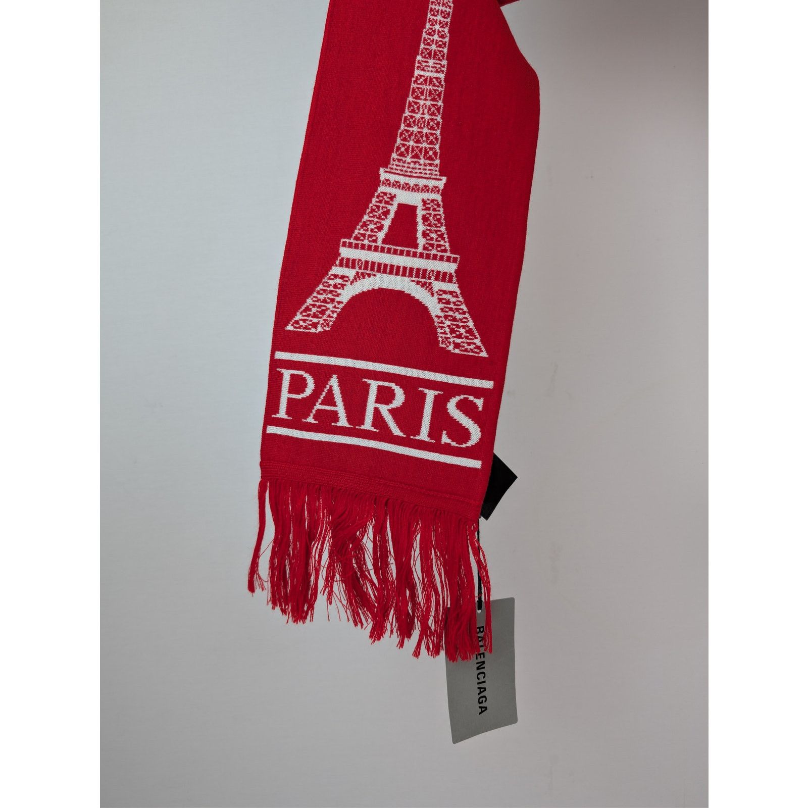 Balenciaga o1rshd1 Size: OS / Q:2 / Football Scarf in Red/White Size ONE SIZE - 3 Thumbnail