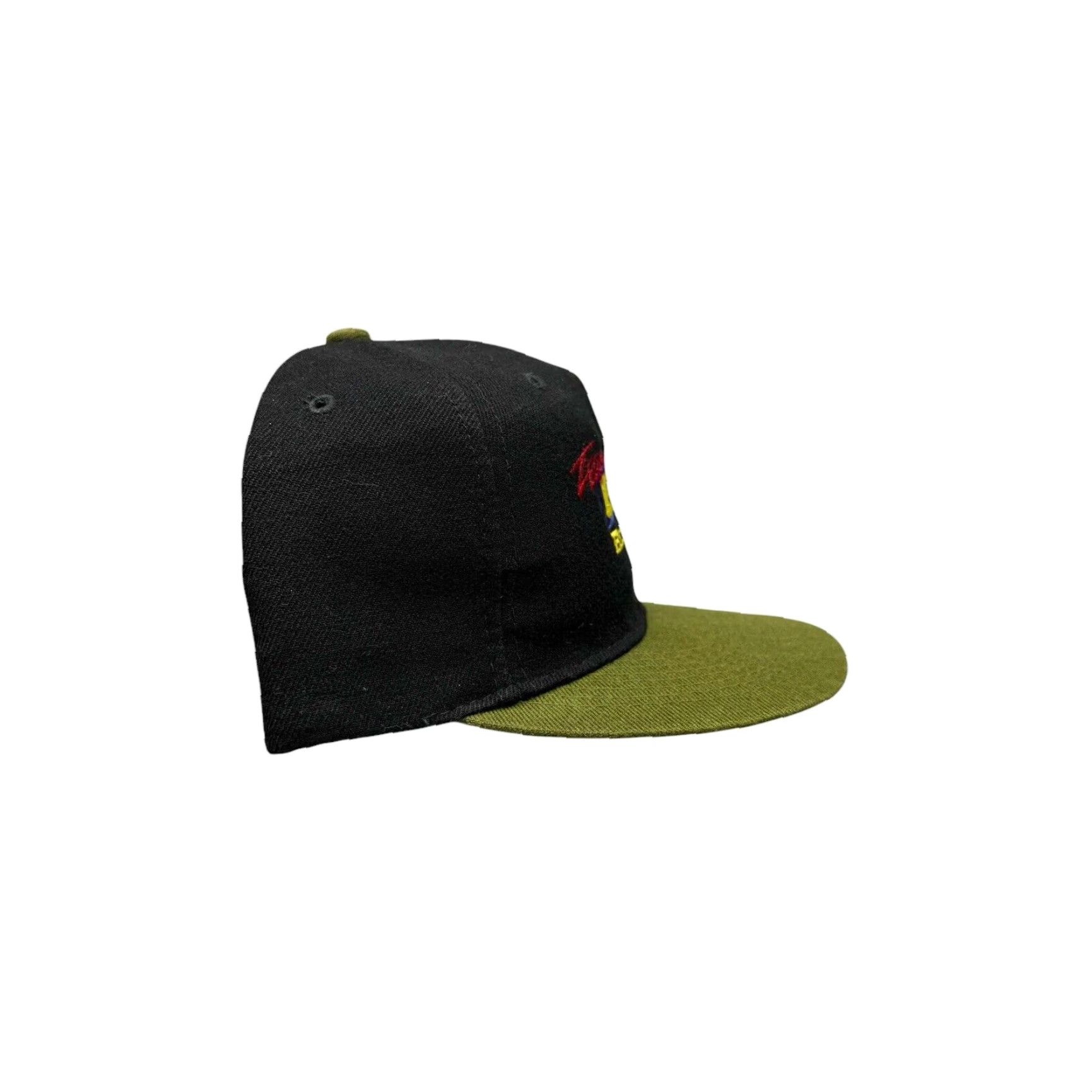 Vintage VINTAGE Otto Two Tone Snapback Hat Black Olive / GT BMX Theme 80s 90s Bicycles Mens Adjustable Cap Size ONE SIZE - 3 Thumbnail